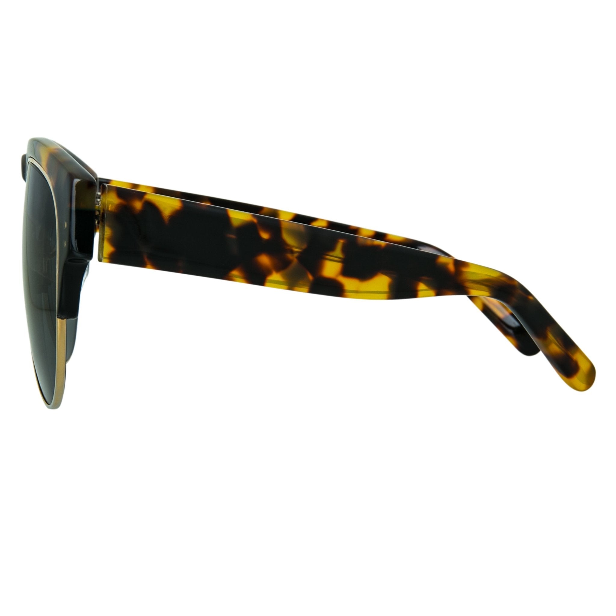 Erdem Sunglasses Black Gold Tortoise Shell and Grey-GR8 Sunglasses