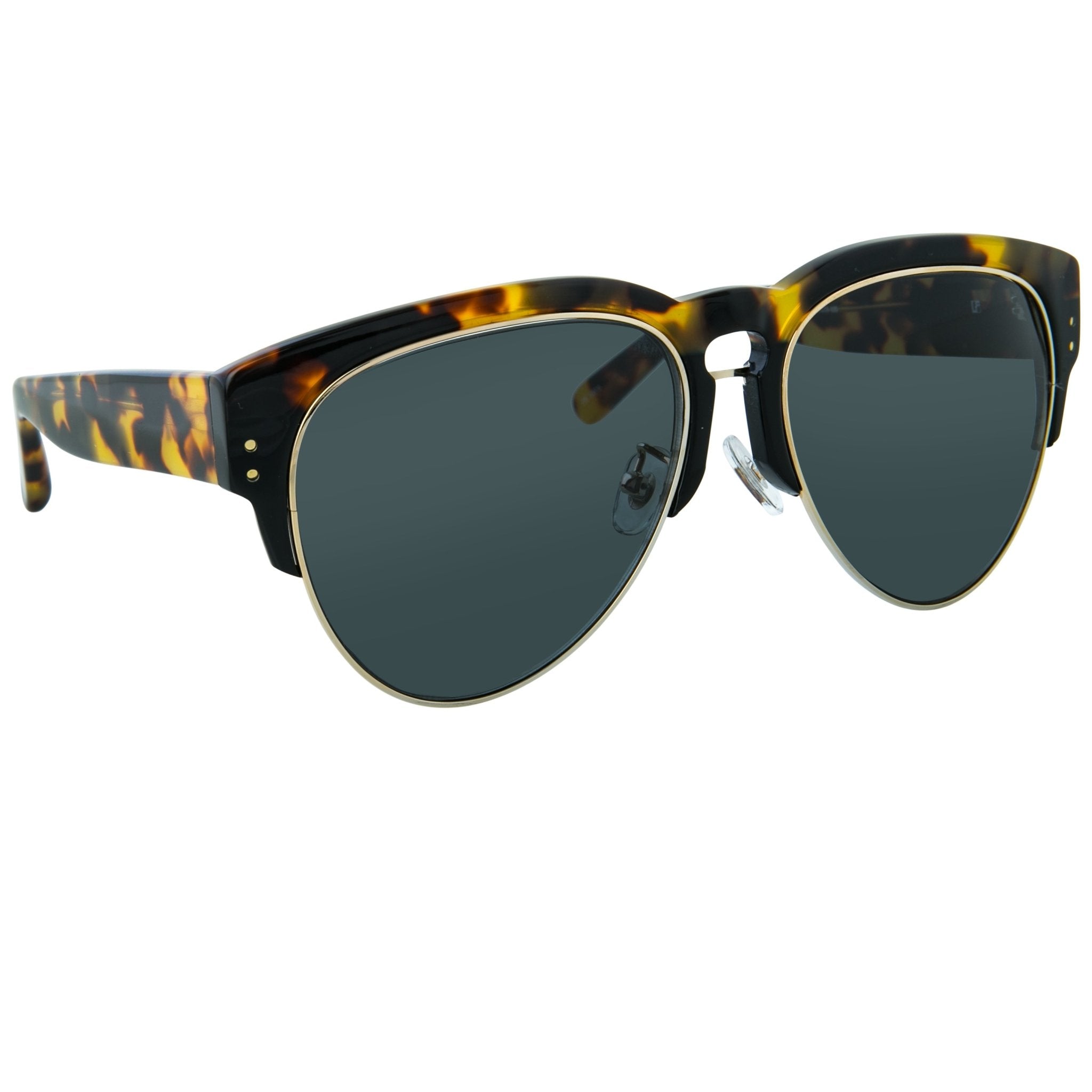 Erdem Sunglasses Black Gold Tortoise Shell and Grey-GR8 Sunglasses