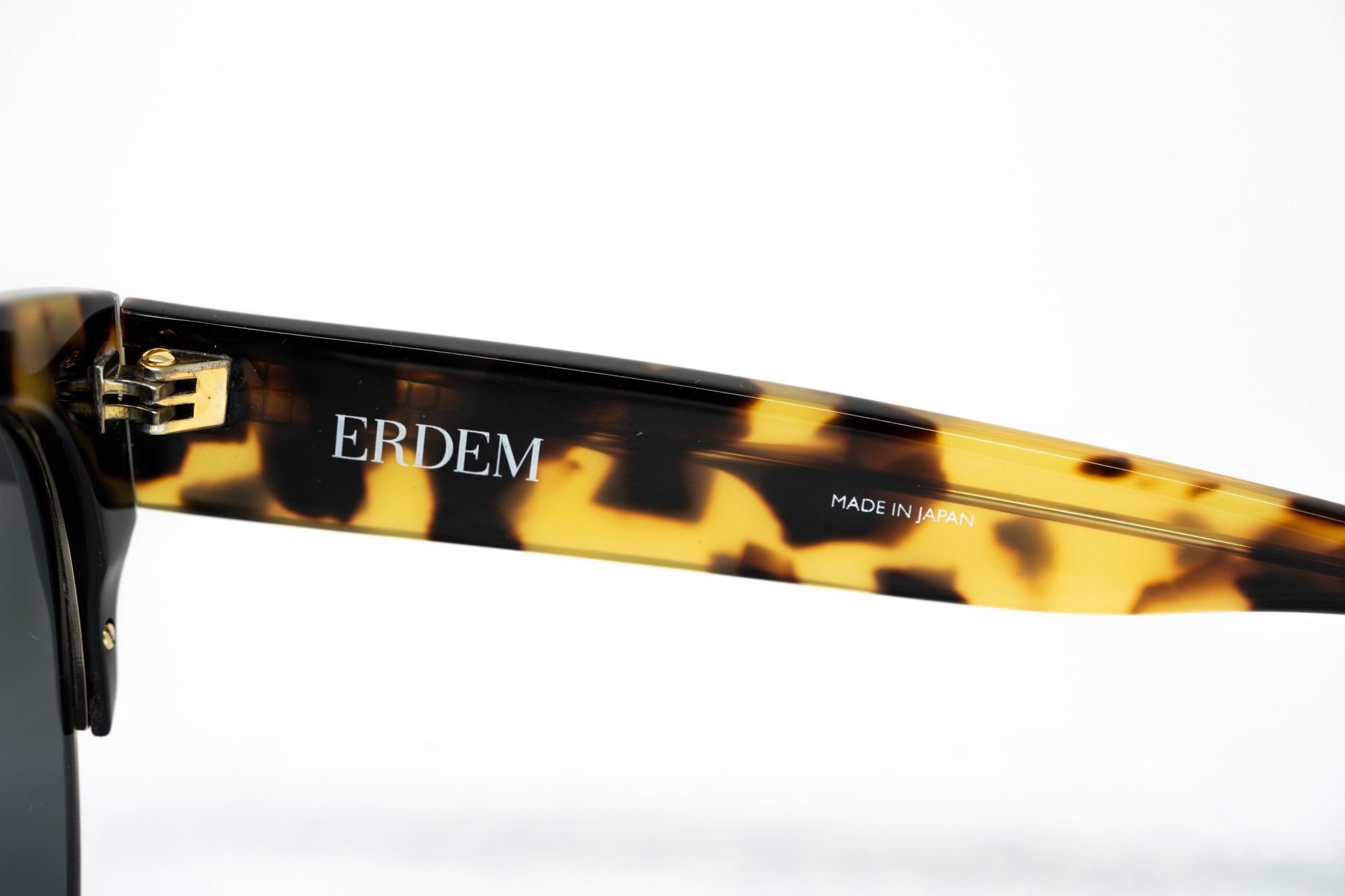 Erdem Sunglasses Black Gold Tortoise Shell and Grey-GR8 Sunglasses