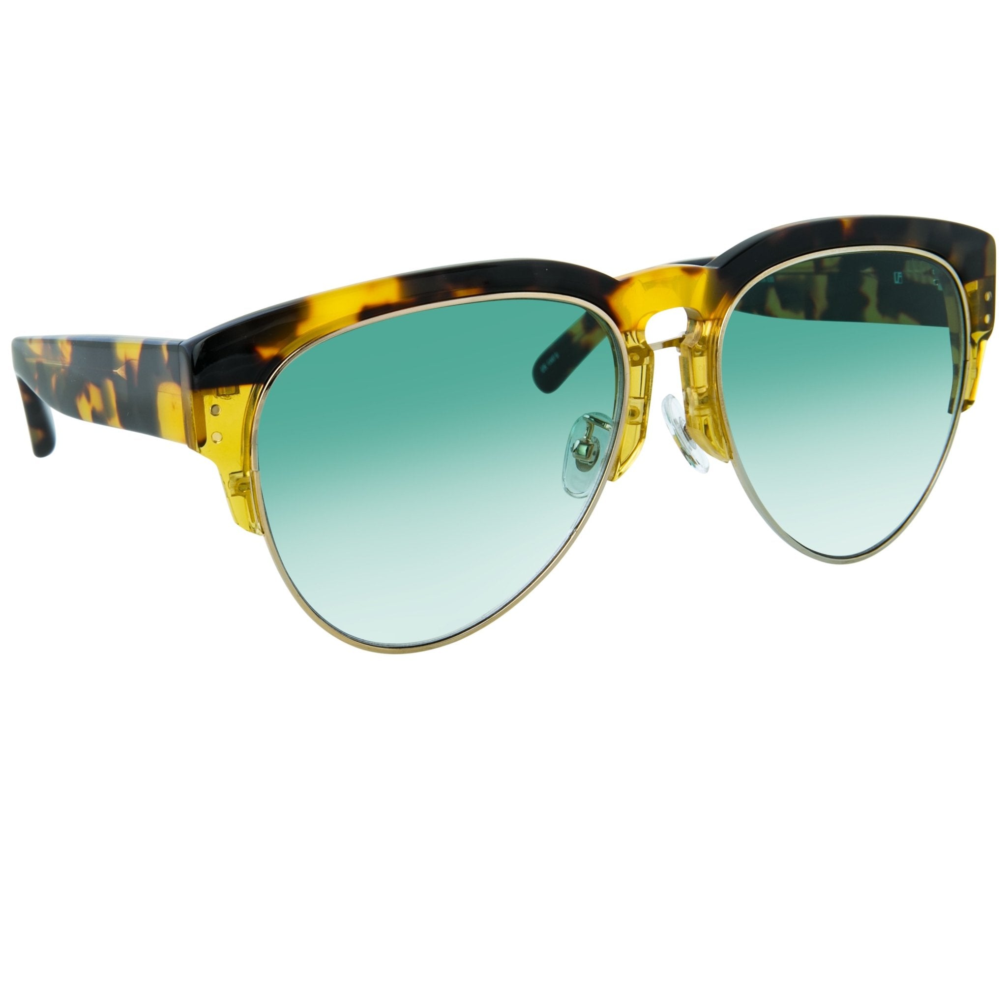 Erdem Sunglasses Gold Tortoise Shell and Green-GR8 Sunglasses
