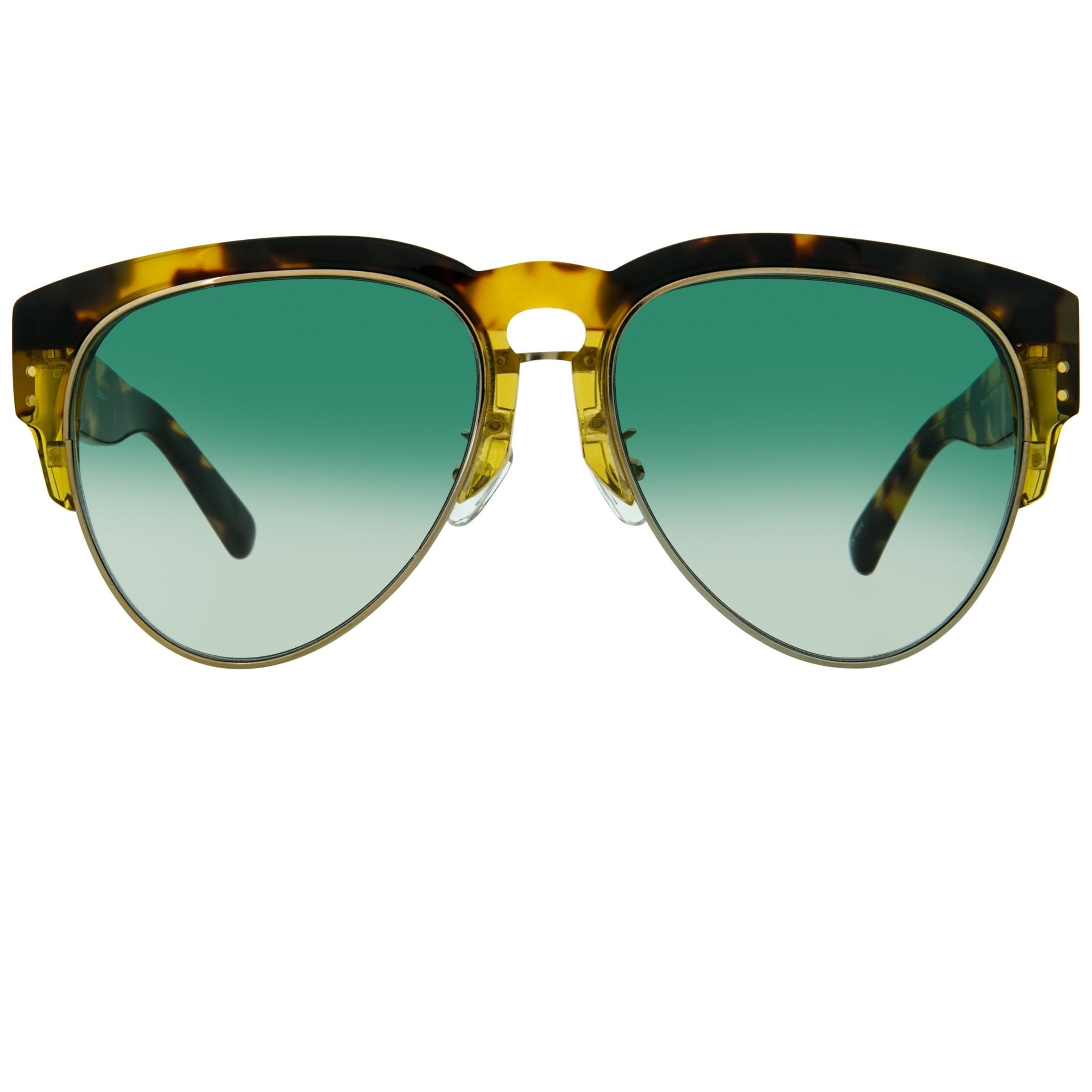 Erdem Sunglasses Gold Tortoise Shell and Green-GR8 Sunglasses