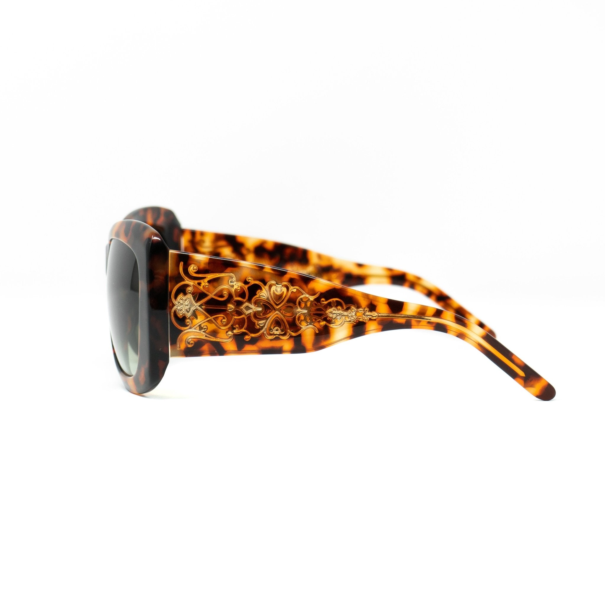 Erickson Beamon Sunglasses Oversized Tortoise Shell Gold With Grey Lenses 8EB2C2T/SHELL - Watches & Crystals