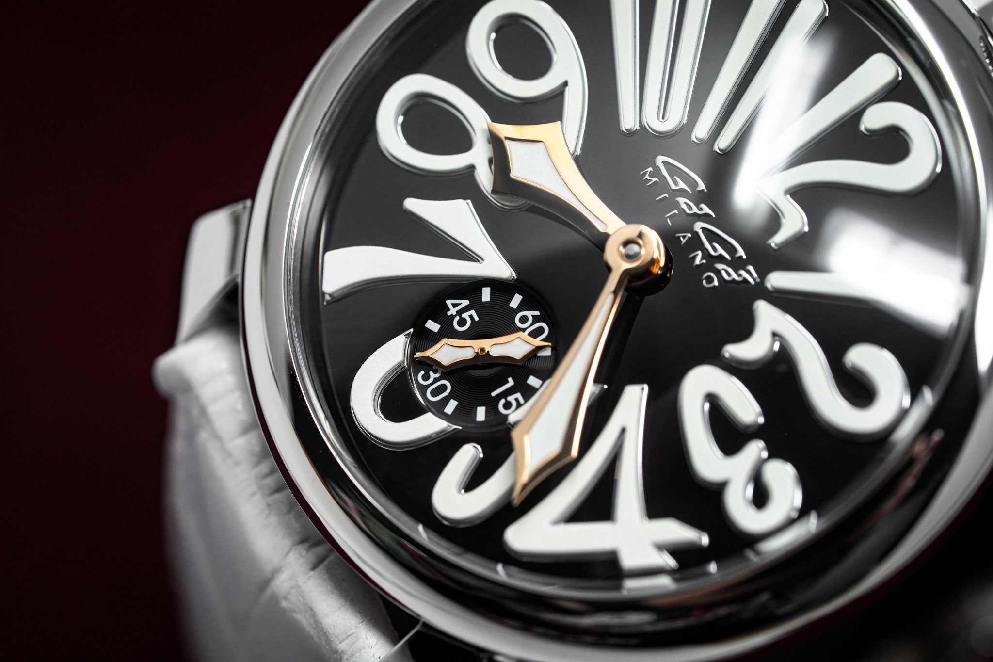 GaGà Milano Watch Hand Winding Manuale 48MM White Rose Gold-GR8 Sunglasses