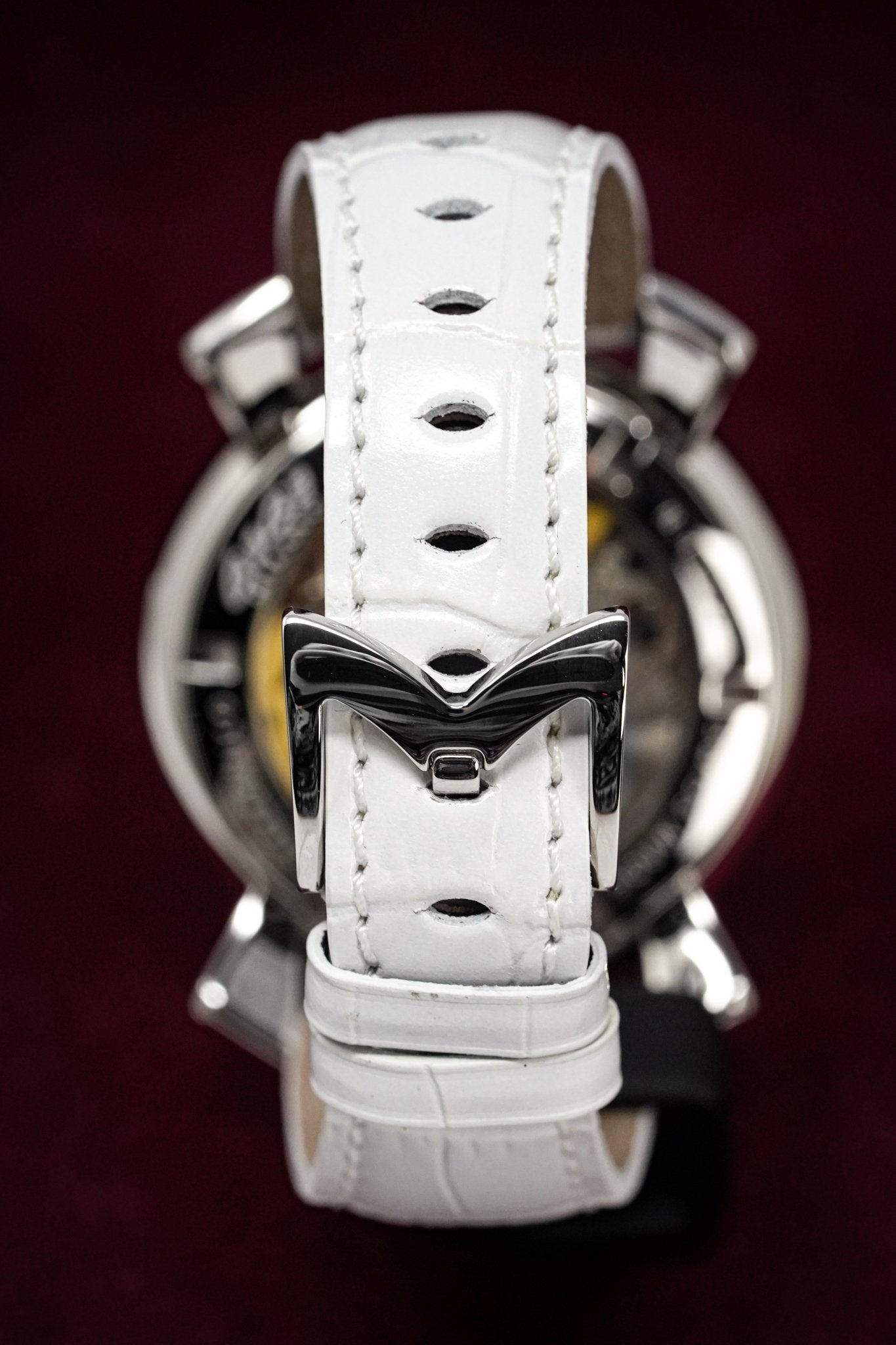 GaGà Milano Watch Hand Winding Manuale 48MM White Rose Gold-GR8 Sunglasses