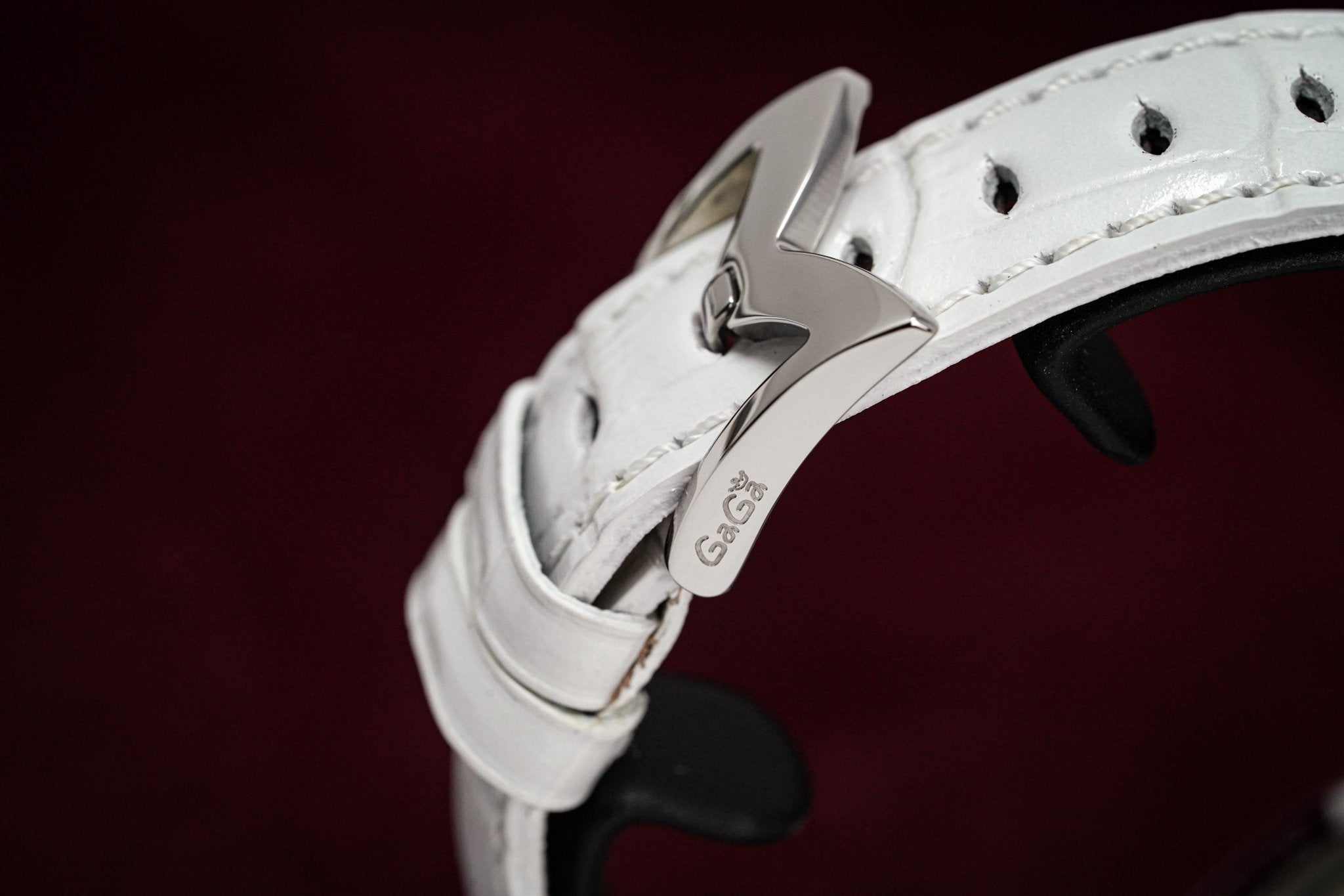 GaGà Milano Watch Hand Winding Manuale 48MM White Rose Gold-GR8 Sunglasses