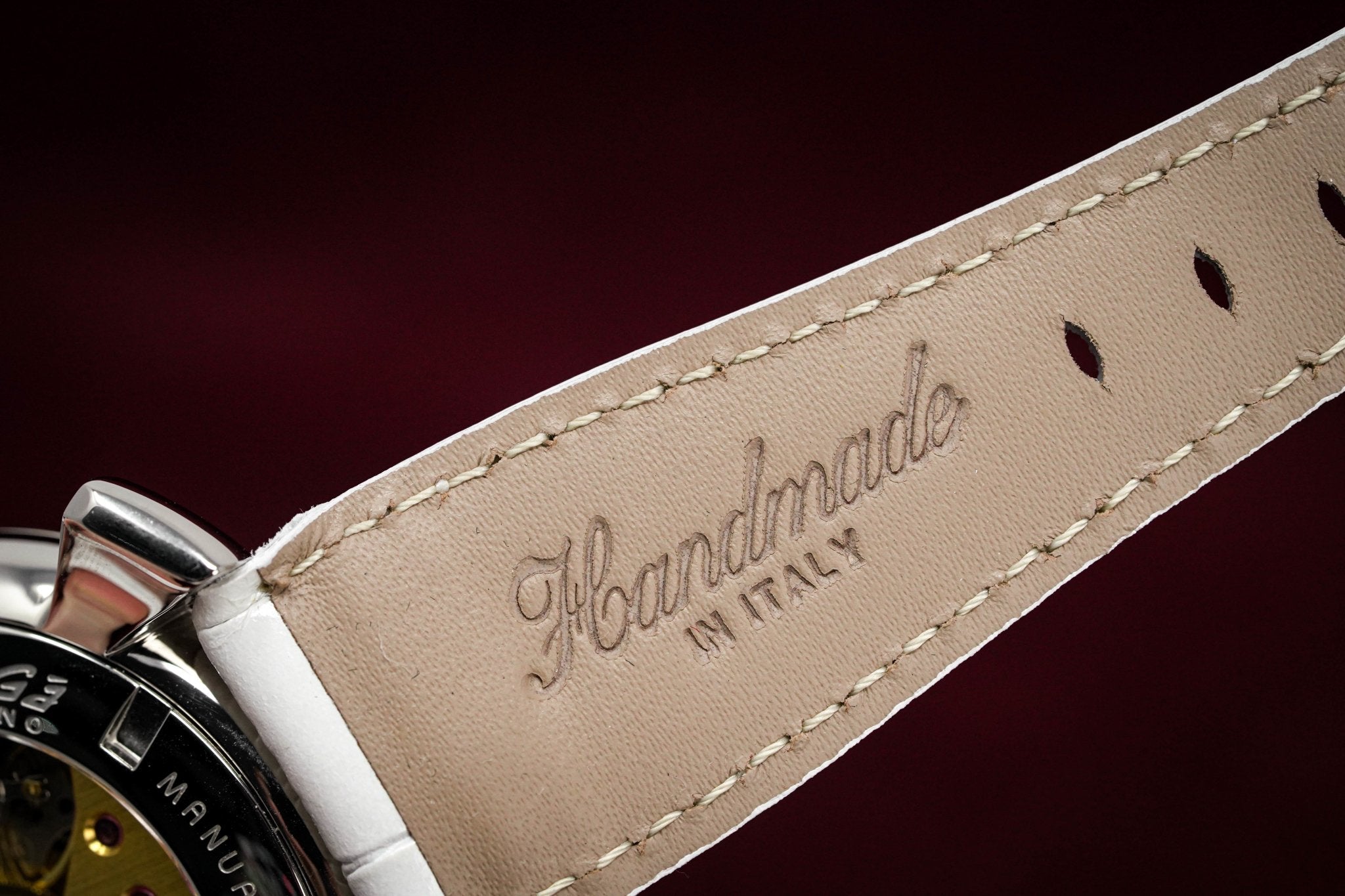 GaGà Milano Watch Hand Winding Manuale 48MM White Rose Gold-GR8 Sunglasses