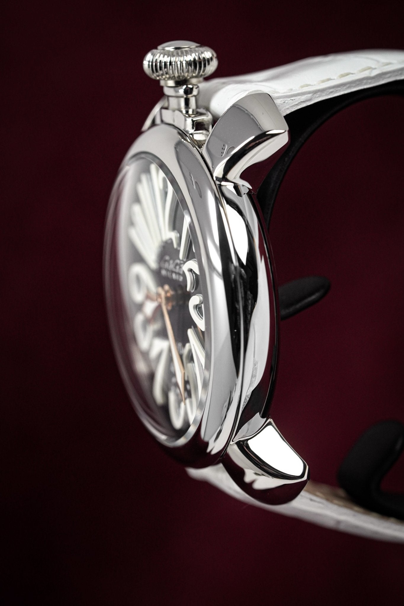 GaGà Milano Watch Hand Winding Manuale 48MM White Rose Gold-GR8 Sunglasses