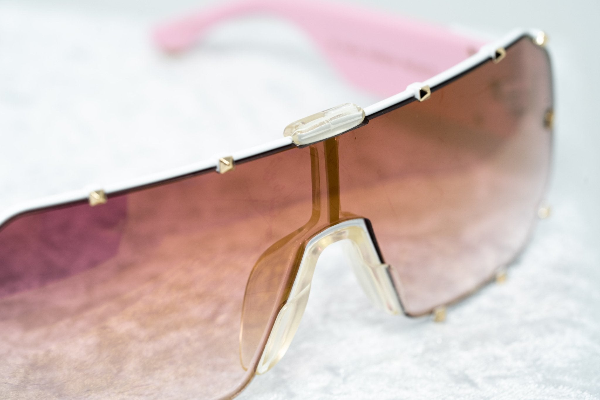 Giles Deacon Sunglasses Shield Pink and Graduated Gold-GR8 Sunglasses