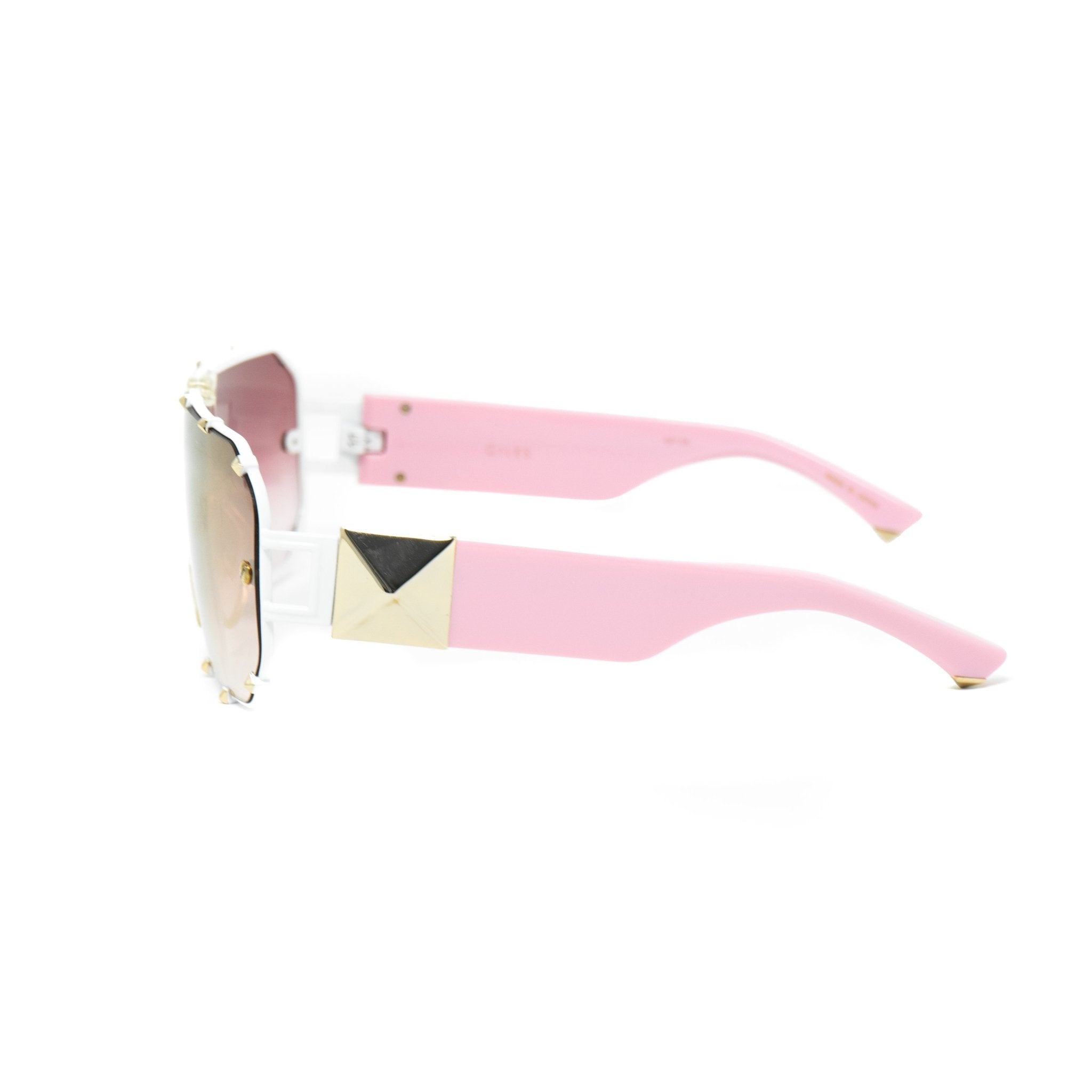 Giles Deacon Sunglasses Shield Pink and Graduated Gold-GR8 Sunglasses