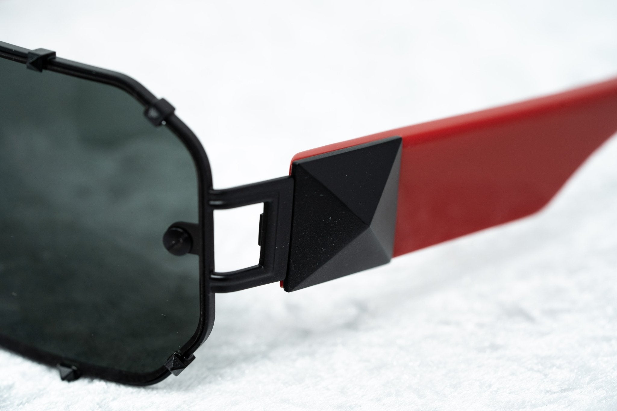 Giles Deacon Sunglasses Shield Red and Dark Grey-GR8 Sunglasses