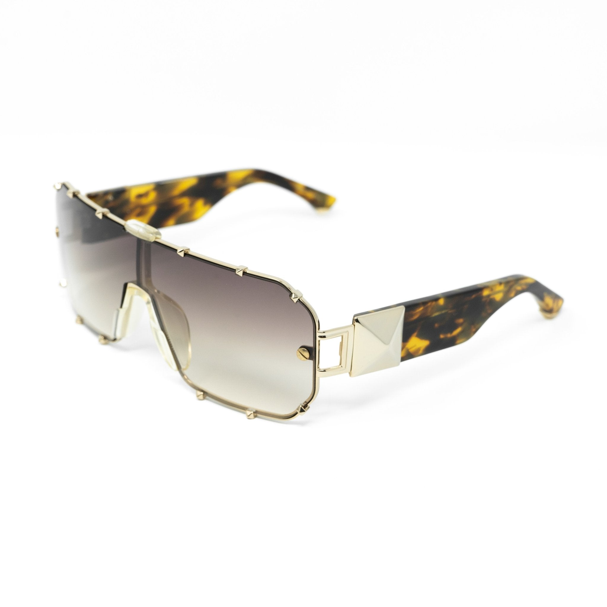 Giles Deacon Sunglasses Shield Tortoise Shell and Brown-GR8 Sunglasses