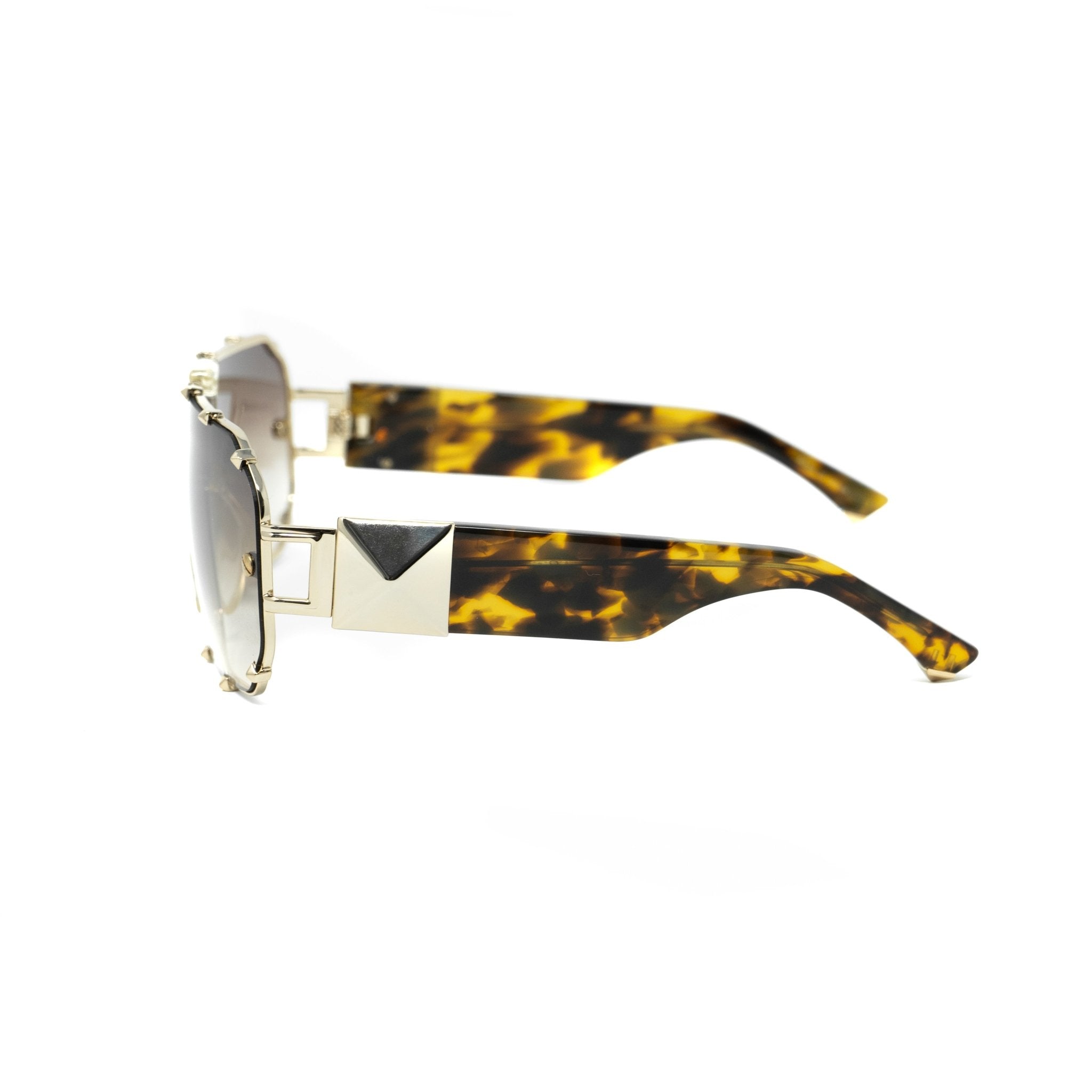 Giles Deacon Sunglasses Shield Tortoise Shell and Brown-GR8 Sunglasses
