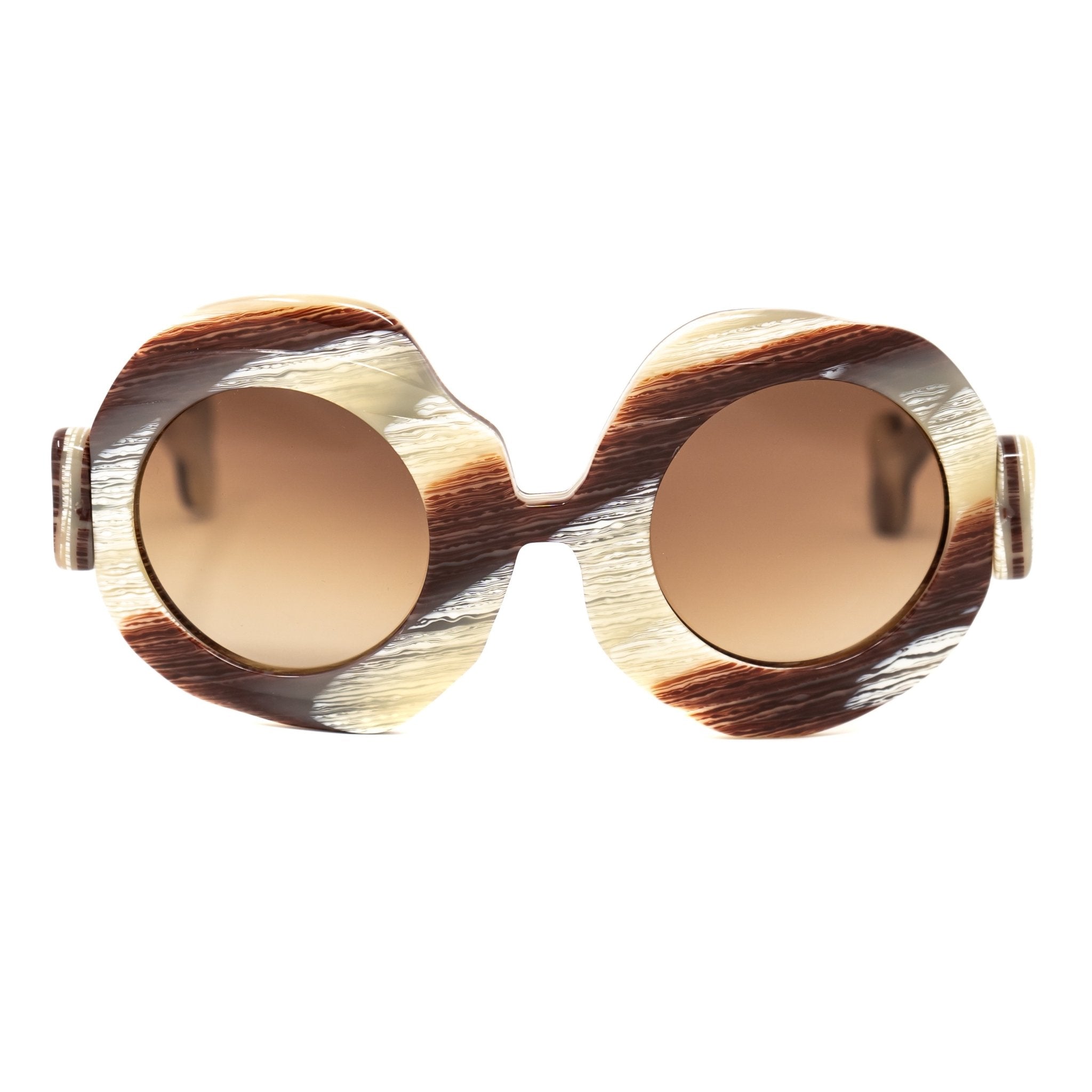 Jeremy Scott Sunglasses Bones Special Cream and Brown-GR8 Sunglasses
