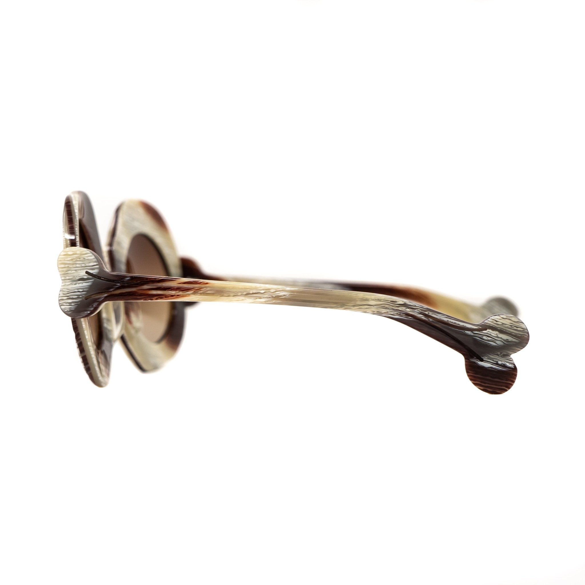 Jeremy Scott Sunglasses Bones Special Cream and Brown-GR8 Sunglasses