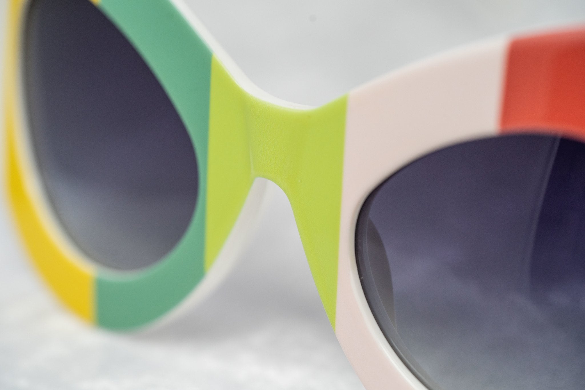 Jeremy Scott Sunglasses Cat Eye Multicoloured Bars With Grey Category 3 Graduated Lenses JSCATEYEC2SUN - Watches & Crystals