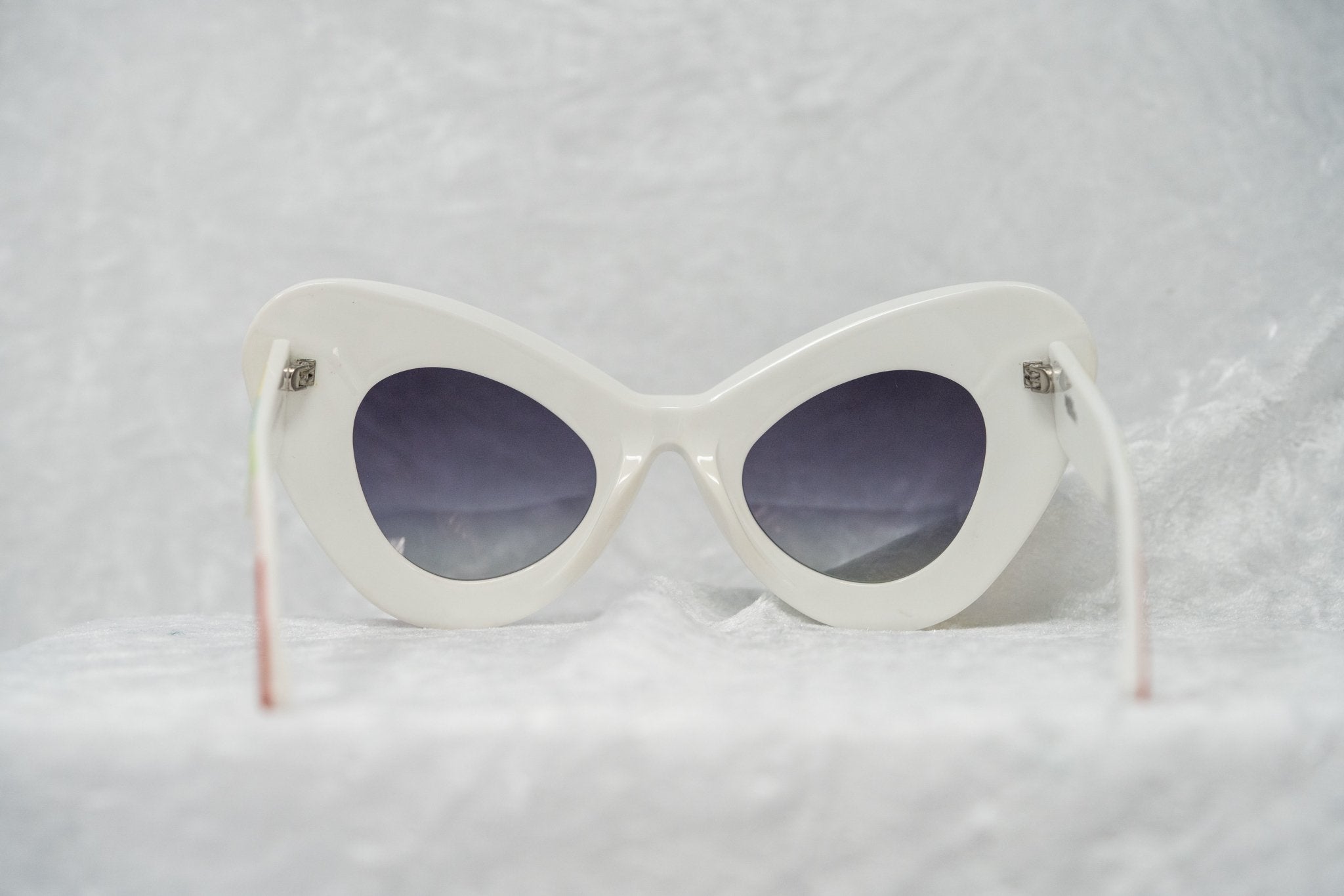 Jeremy Scott Sunglasses Cat Eye Multicoloured Bars and Grey-GR8 Sunglasses