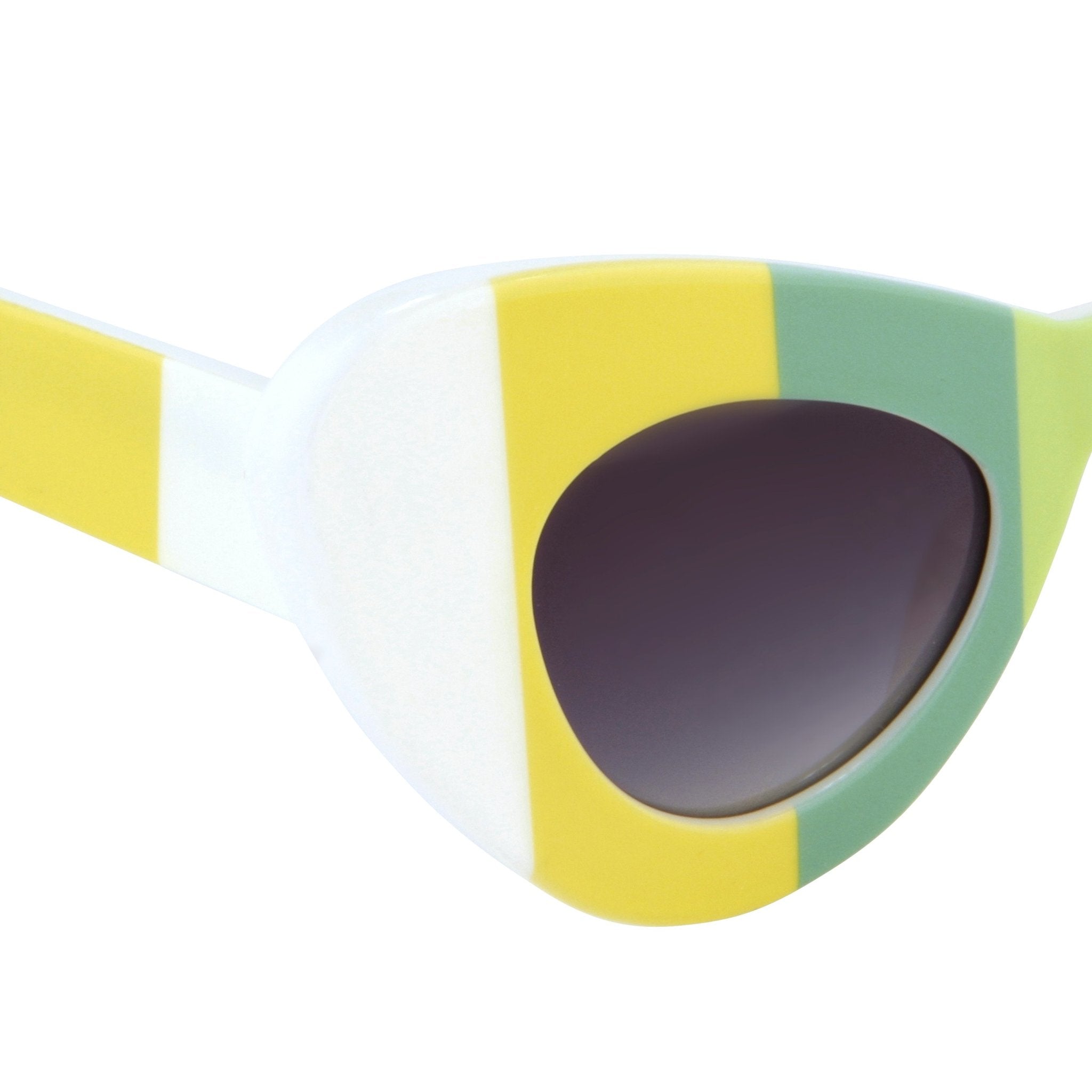 Jeremy Scott Sunglasses Cat Eye Multicoloured Bars and Grey-GR8 Sunglasses