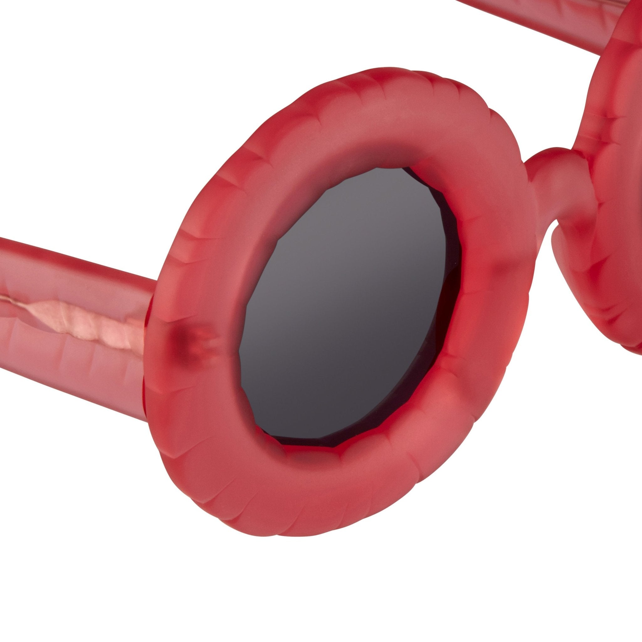 Jeremy Scott Ladies Sunglasses Round Frosted Pink and Polarised Grey JSPOOLC4SUN-GR8 Sunglasses