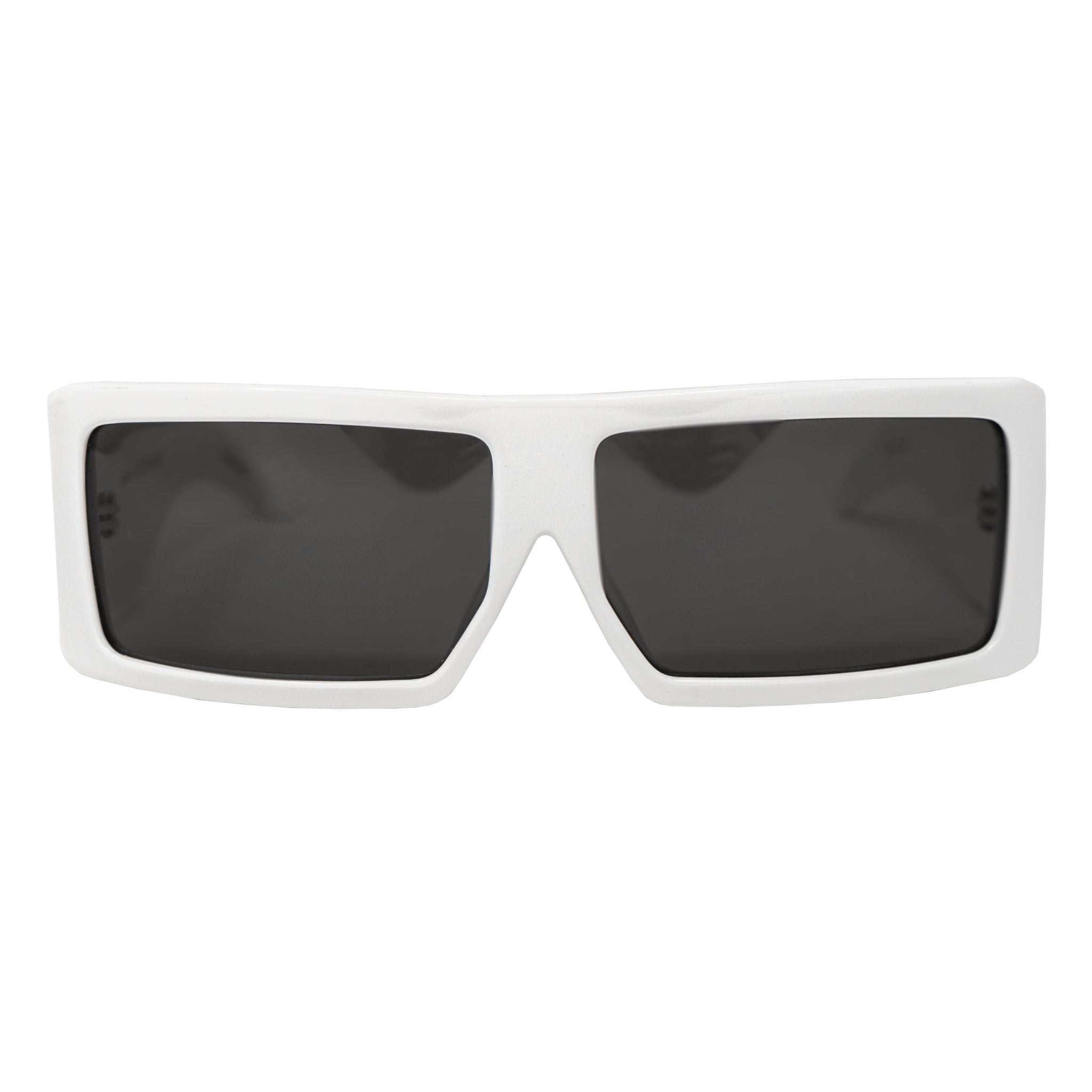 Jeremy Scott Sunglasses Rectangular White and Grey-GR8 Sunglasses