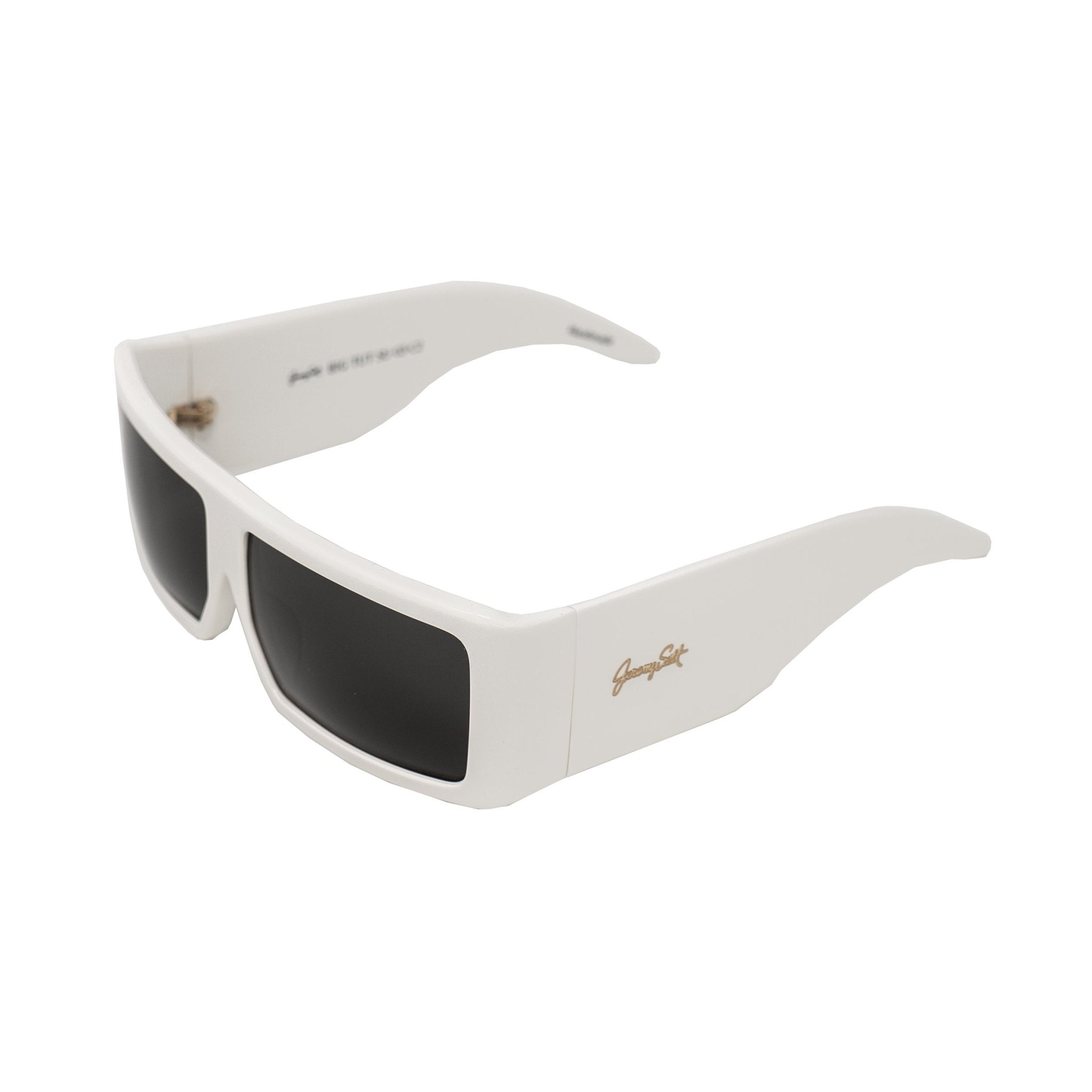Jeremy Scott Sunglasses Rectangular White and Grey-GR8 Sunglasses