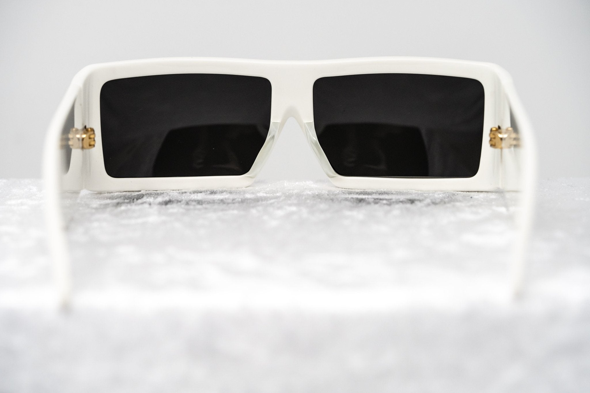 Jeremy Scott Sunglasses Rectangular White and Grey-GR8 Sunglasses