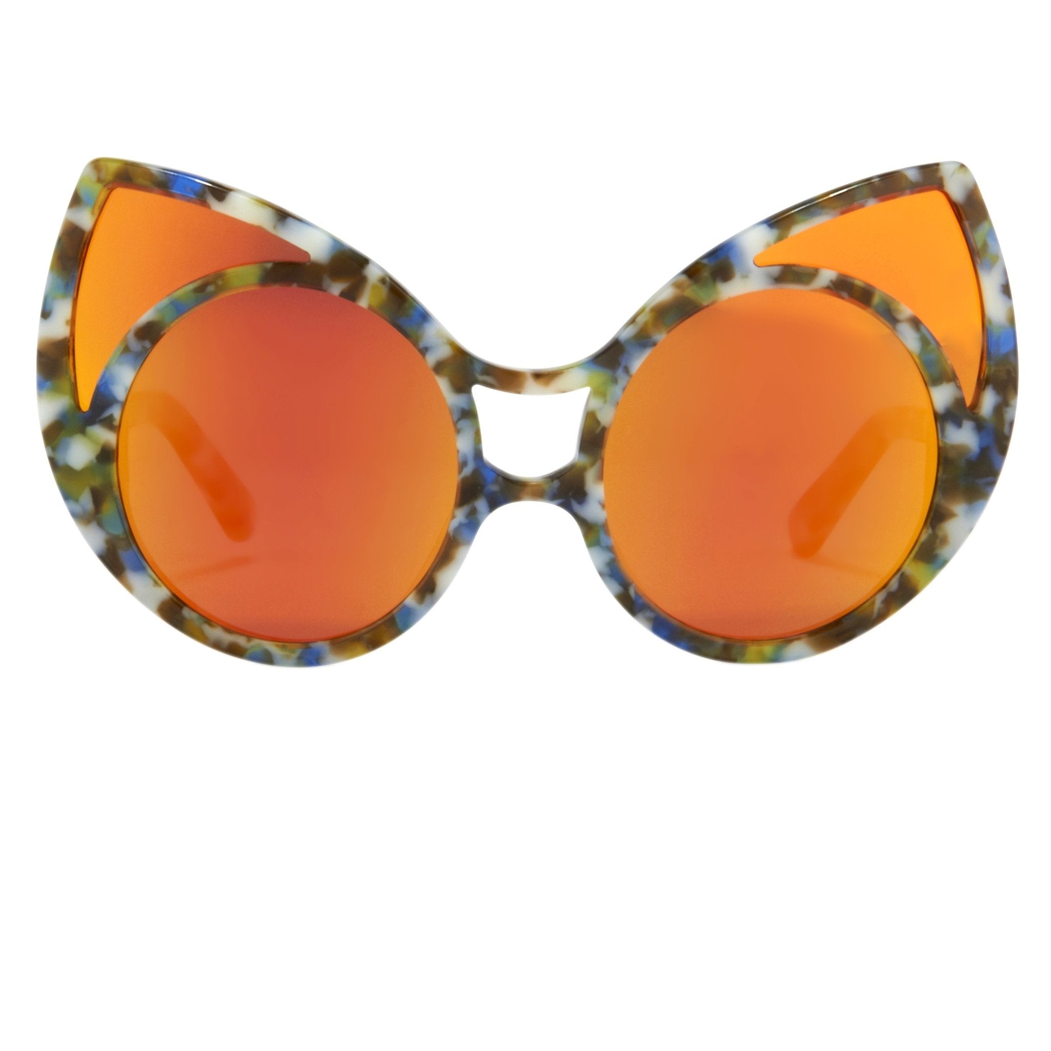 Khaleda And Fahad Sunglasses Cat Eyes Coloured Tortoise Shell and Orange-GR8 Sunglasses