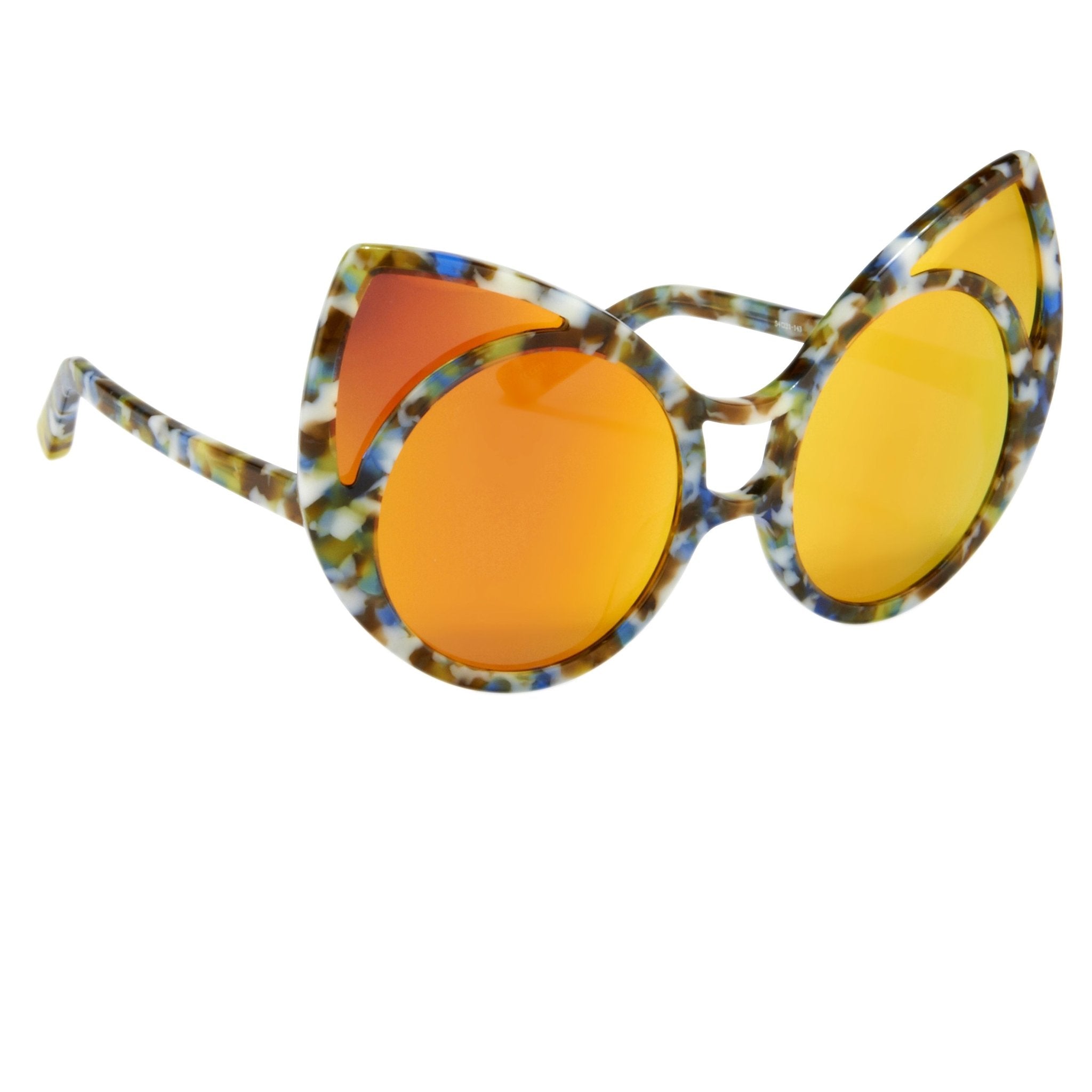Khaleda And Fahad Sunglasses Cat Eyes Coloured Tortoise Shell and Orange-GR8 Sunglasses