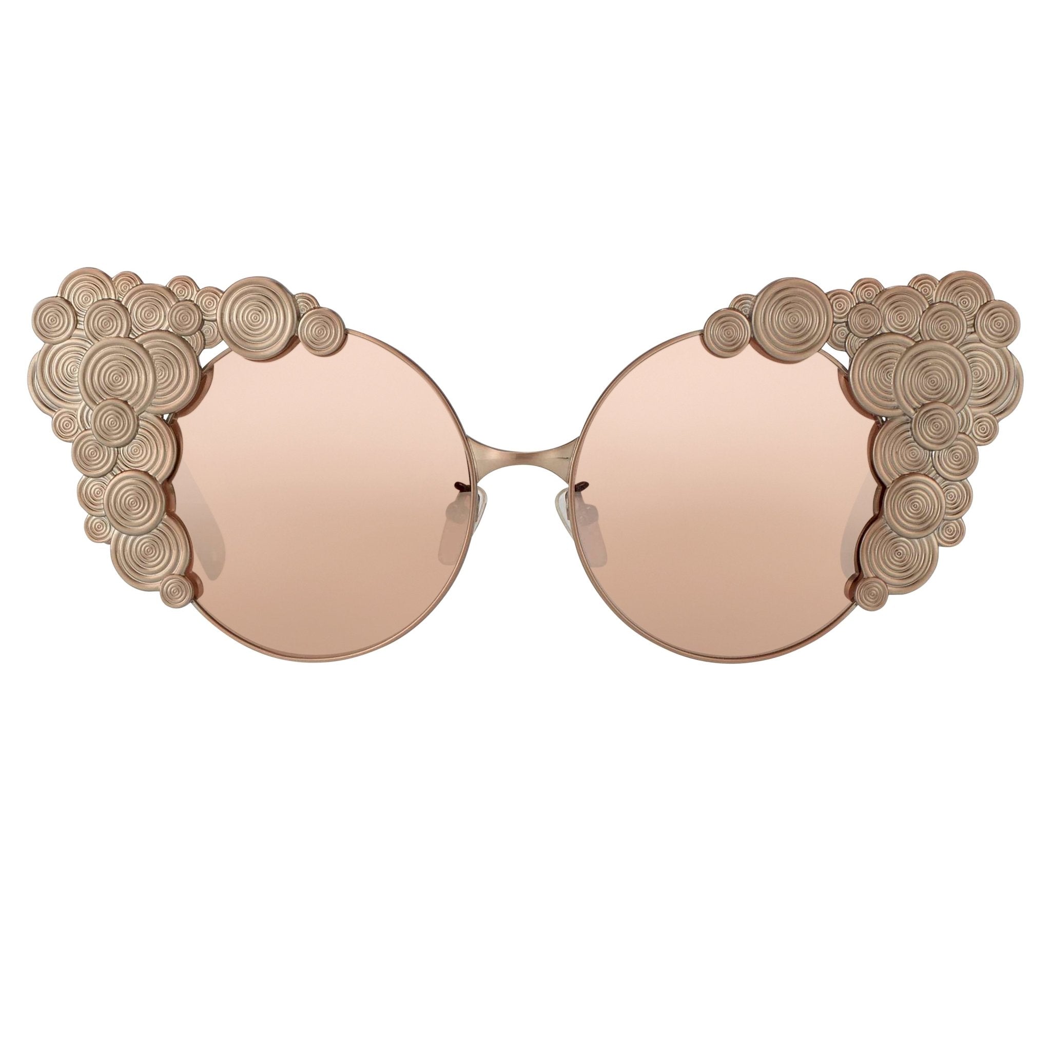 Khaleda And Fahad Ladies Sunglasses Cat Eyes Rose Gold KR2C3SUN-GR8 Sunglasses