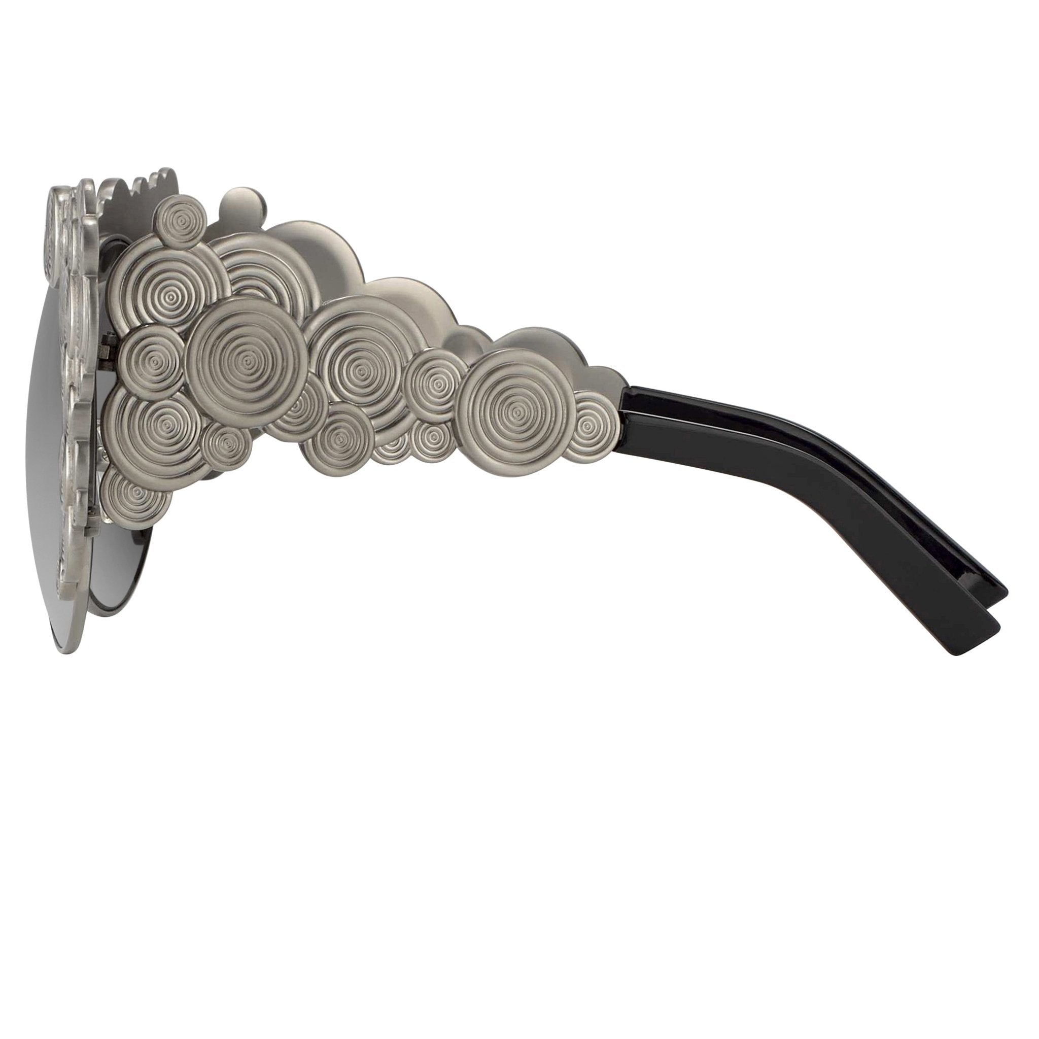 Khaleda And Fahad Ladies Sunglasses Cat Eyes Silver and Platinum KR2C2SUN-GR8 Sunglasses