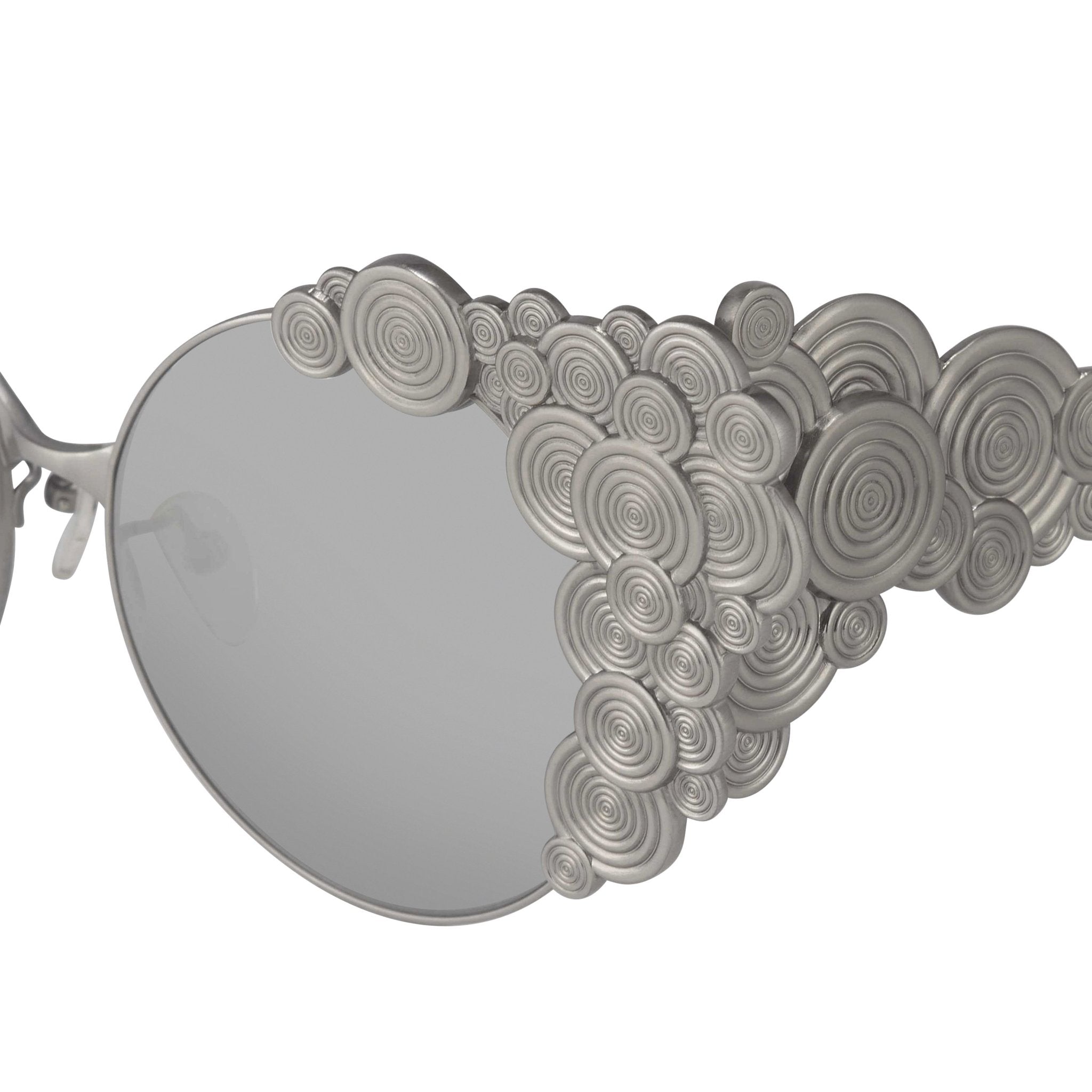 Khaleda And Fahad Ladies Sunglasses Cat Eyes Silver and Platinum KR2C2SUN-GR8 Sunglasses