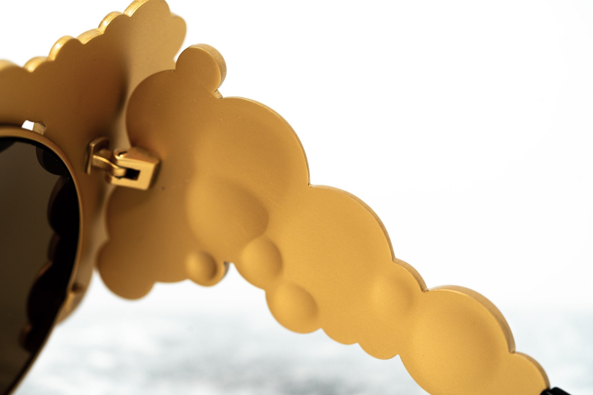 Khaleda And Fahad Ladies Sunglasses Cat Eyes Yellow Gold KR2C1SUN-GR8 Sunglasses