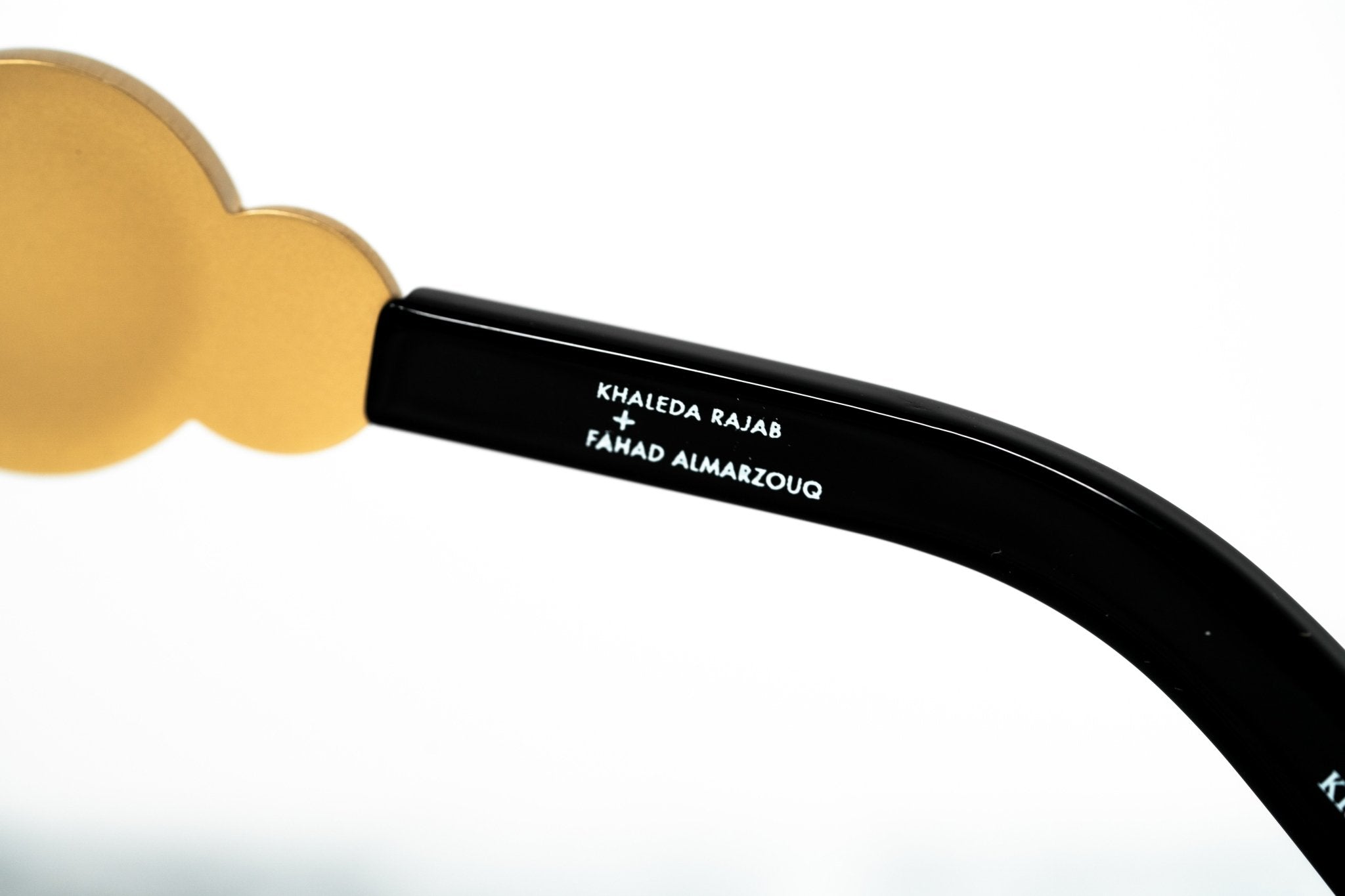 Khaleda And Fahad Ladies Sunglasses Cat Eyes Yellow Gold KR2C1SUN-GR8 Sunglasses