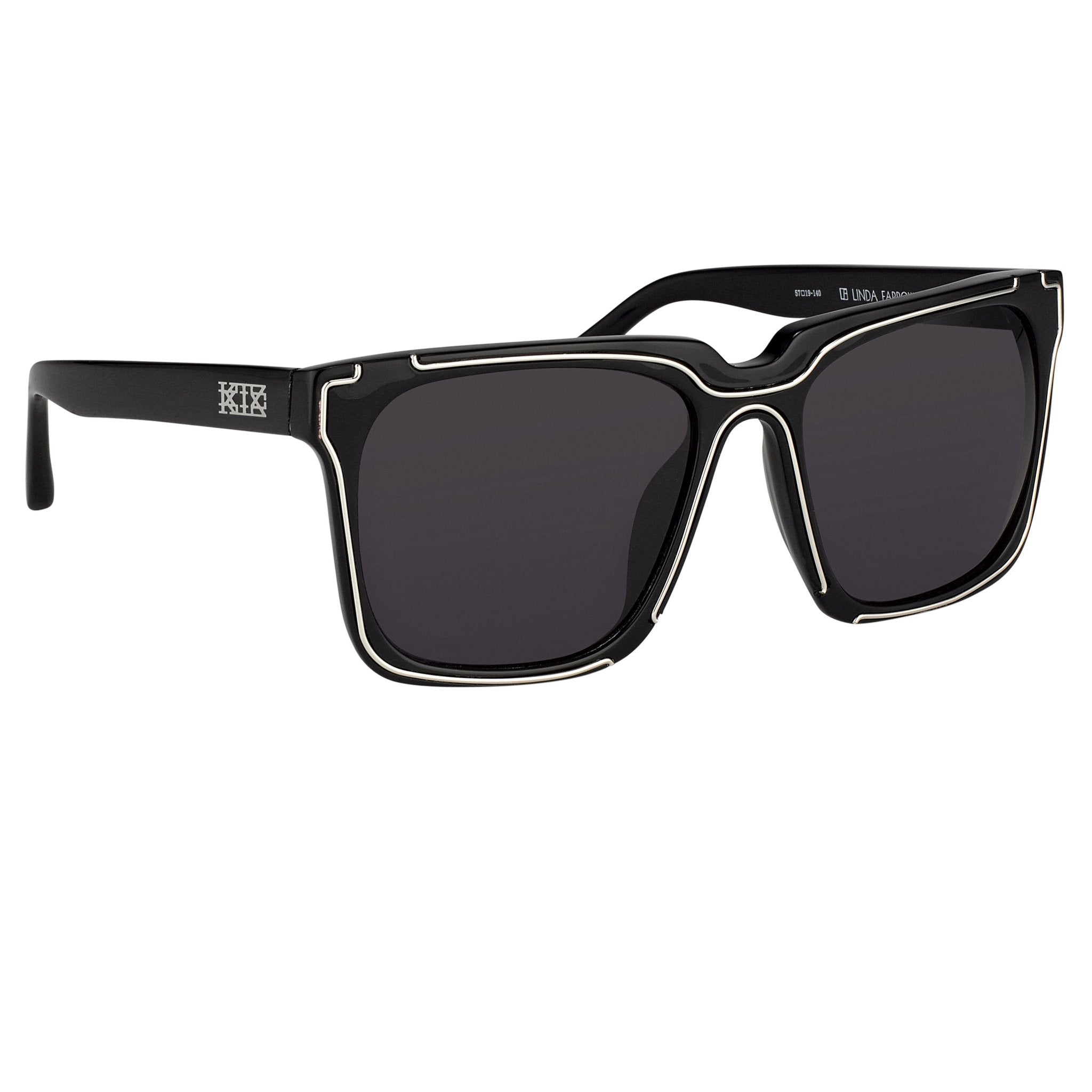 Kokon To Zai Sunglasses D-Frame Black and Grey KTZ14C1SUN-GR8 Sunglasses