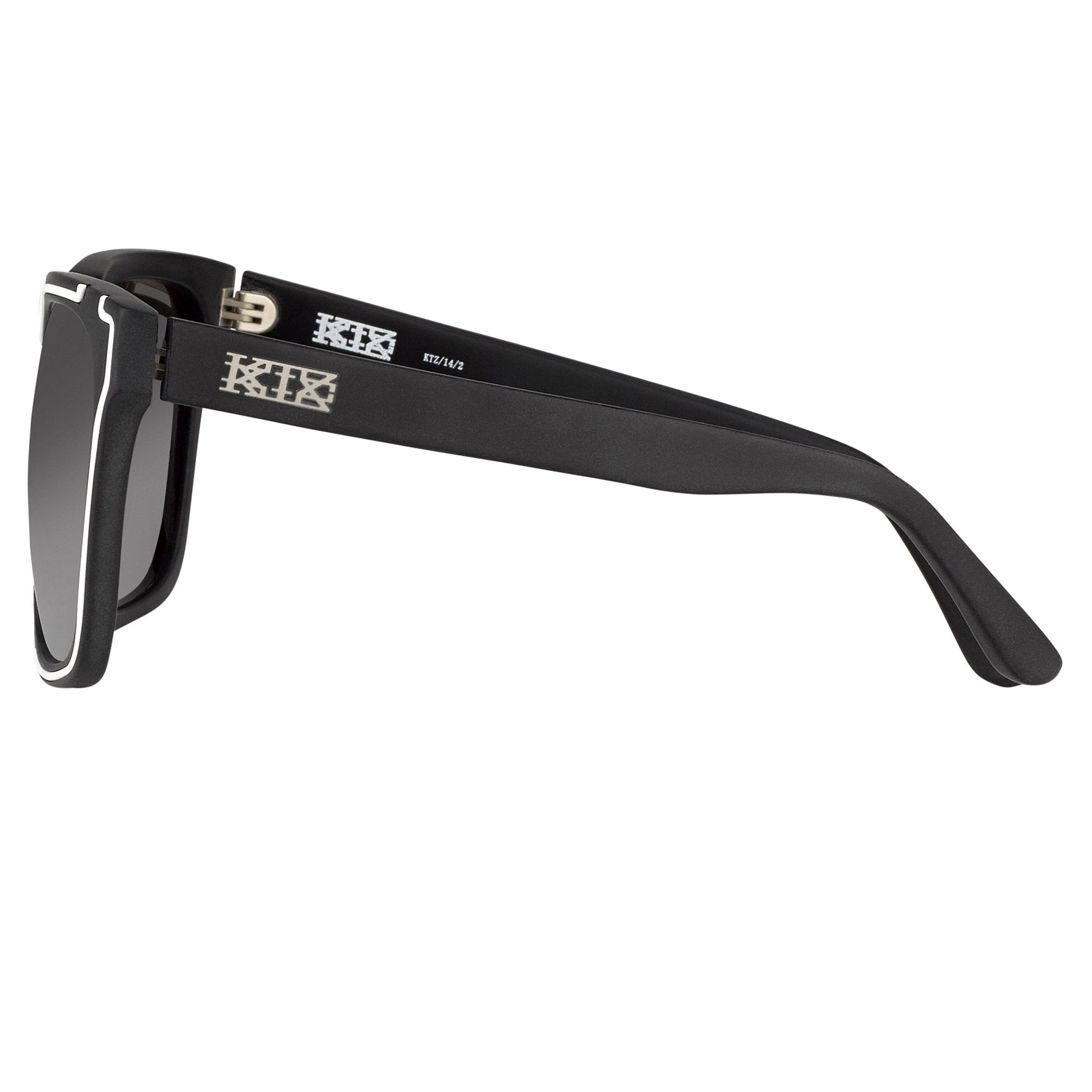 Kokon To Zai Sunglasses D-Frame Black and Silver KTZ14C2SUN-GR8 Sunglasses