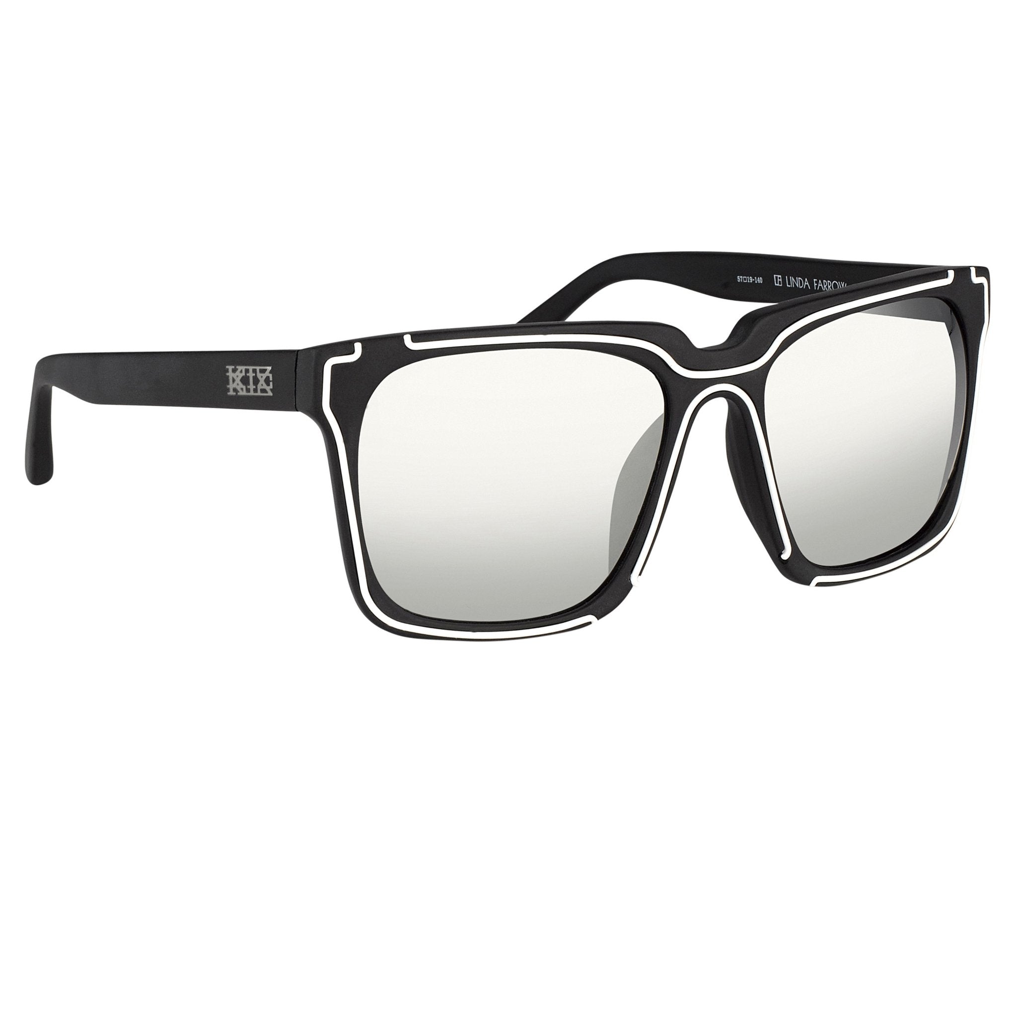 Kokon To Zai Sunglasses D-Frame Black and Silver KTZ14C2SUN-GR8 Sunglasses