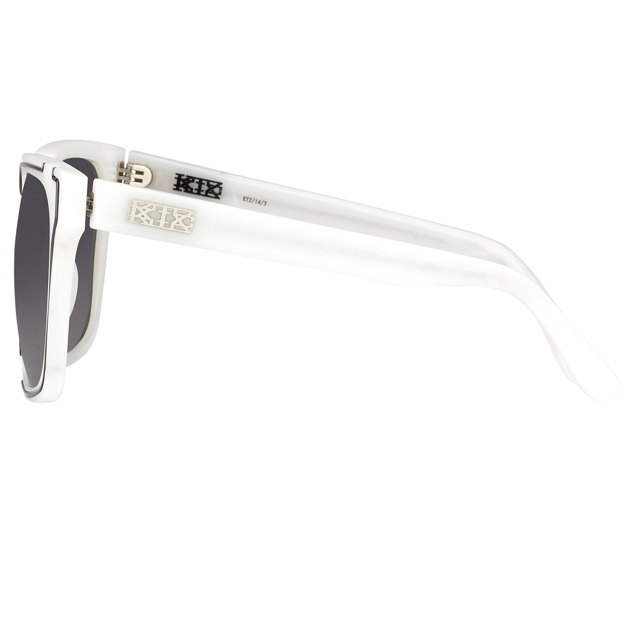 Kokon To Zai Sunglasses D-Frame White and Silver-GR8 Sunglasses