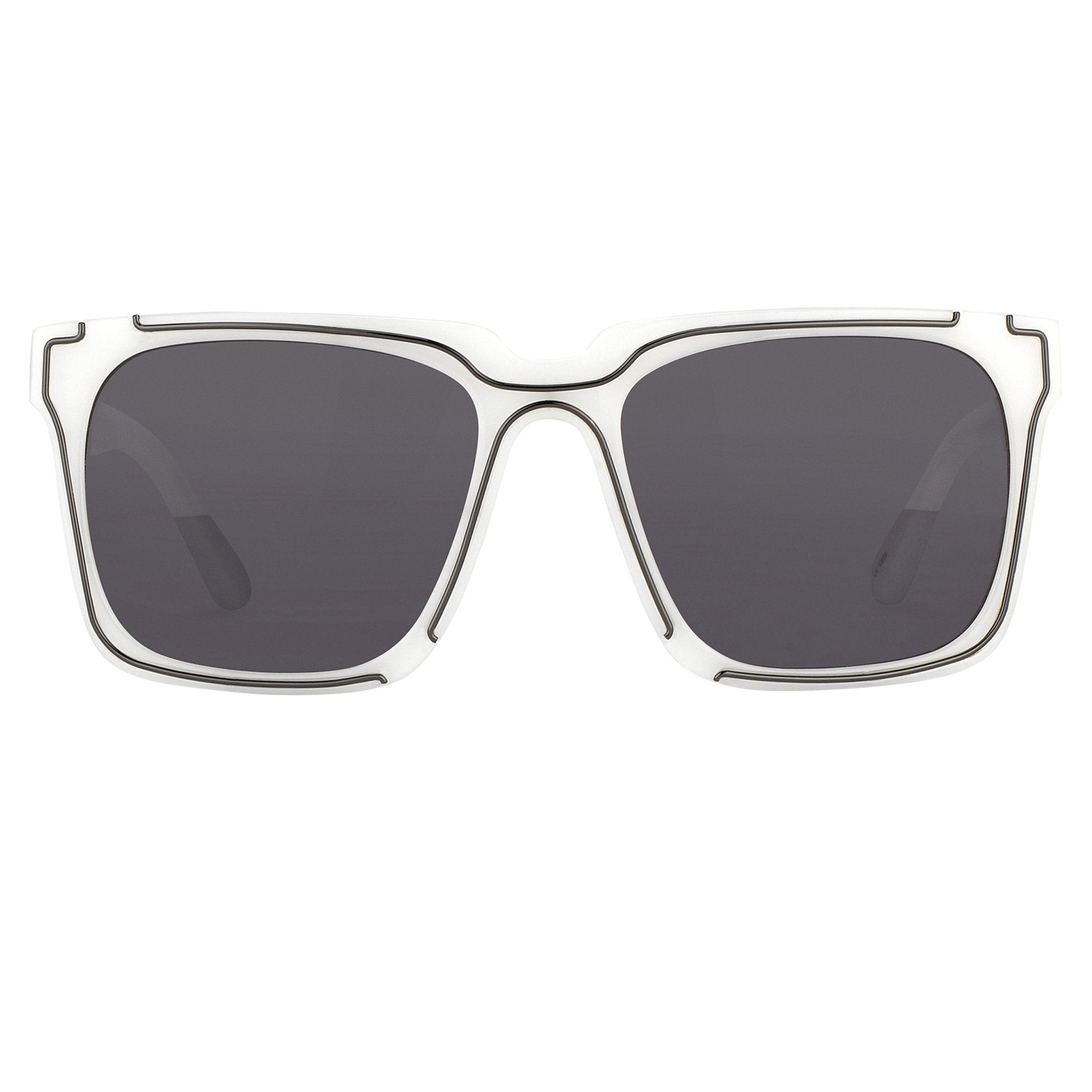 Kokon To Zai Sunglasses D-Frame White and Silver-GR8 Sunglasses