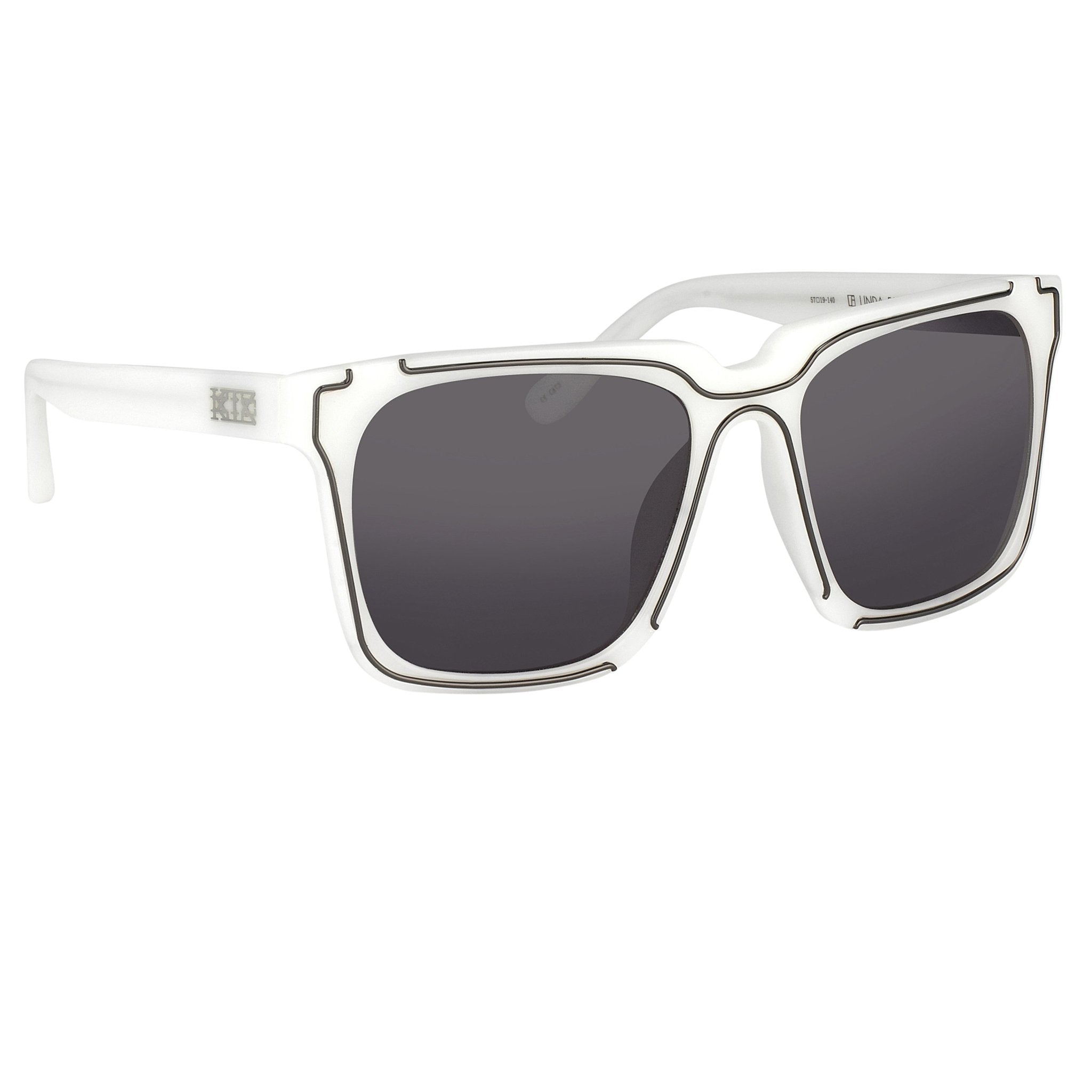 Kokon To Zai Sunglasses D-Frame White and Silver-GR8 Sunglasses