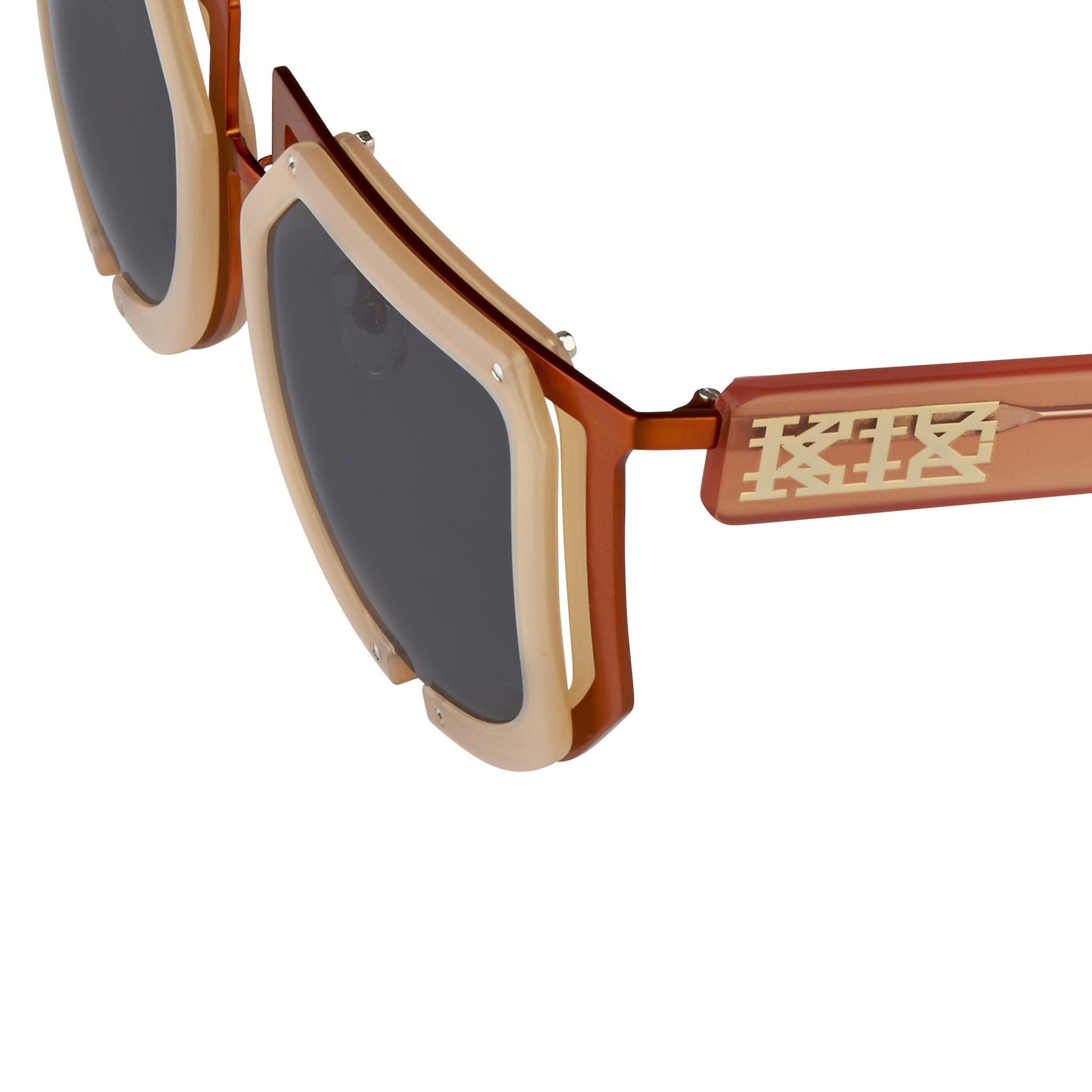 Kokon To Zai Sunglasses Special Beige Orange and Dark Grey KTZ16C1SUN-GR8 Sunglasses