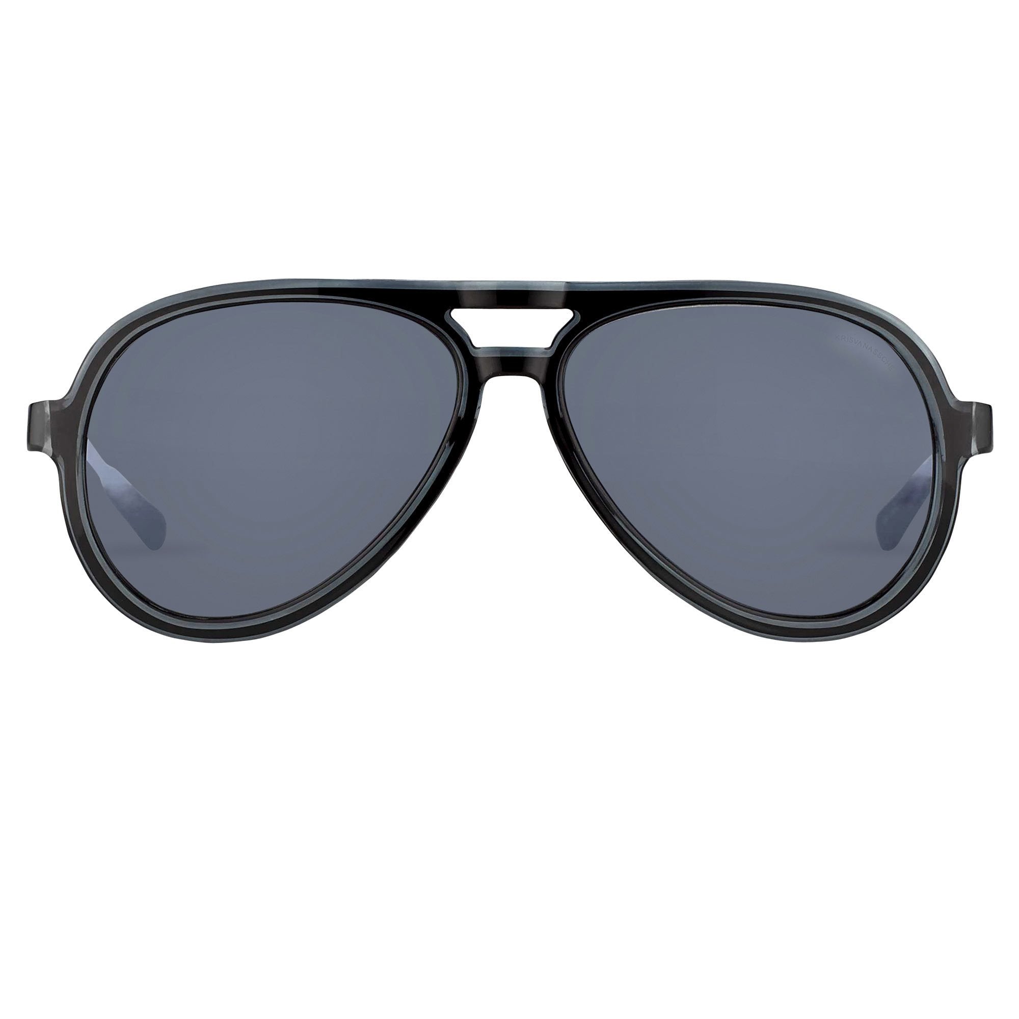 Kris Van Assche Men's Sunglasses Black and Blue KVA78C5SUN-GR8 Sunglasses