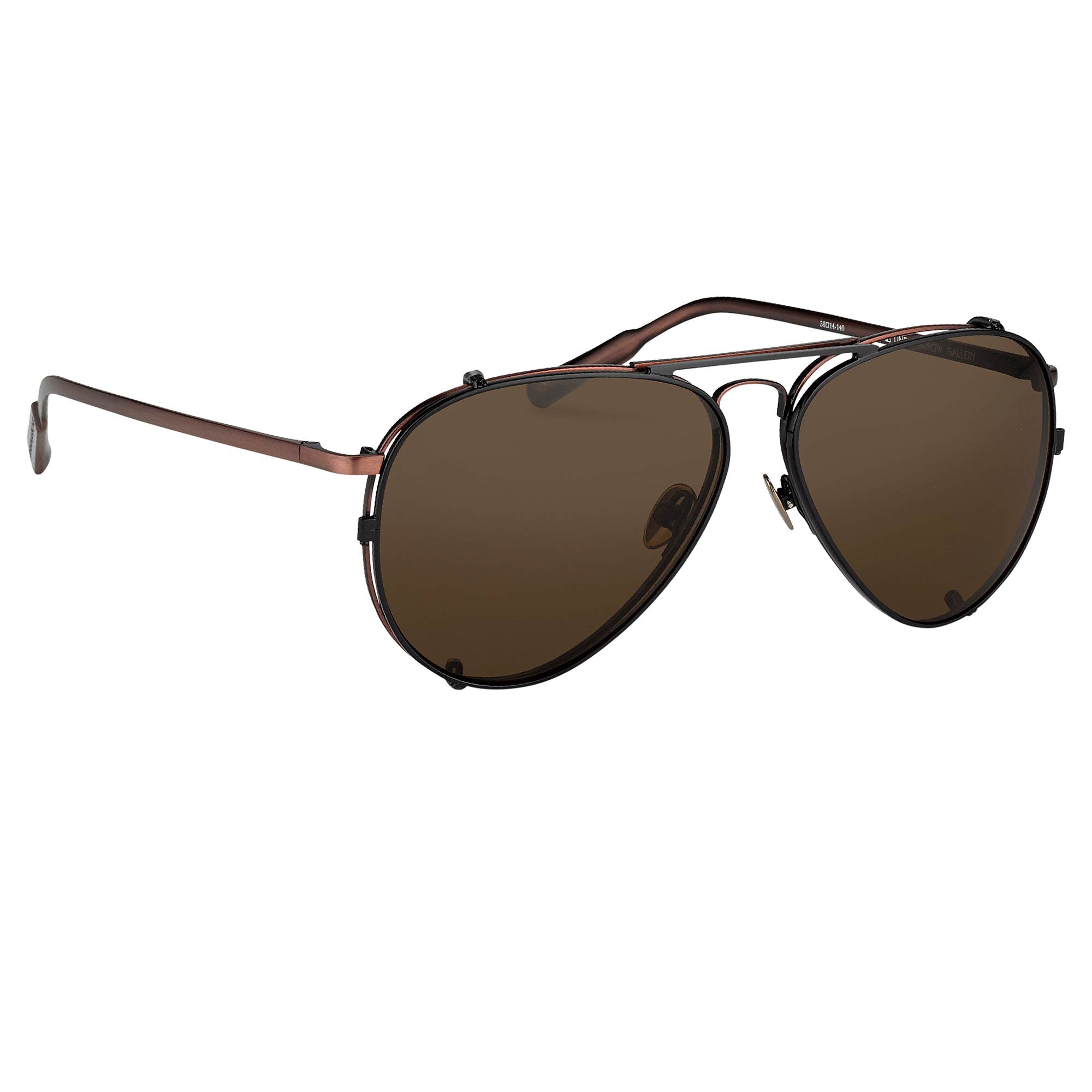 Kris Van Assche Sunglasses D-Frame Brown And Blue