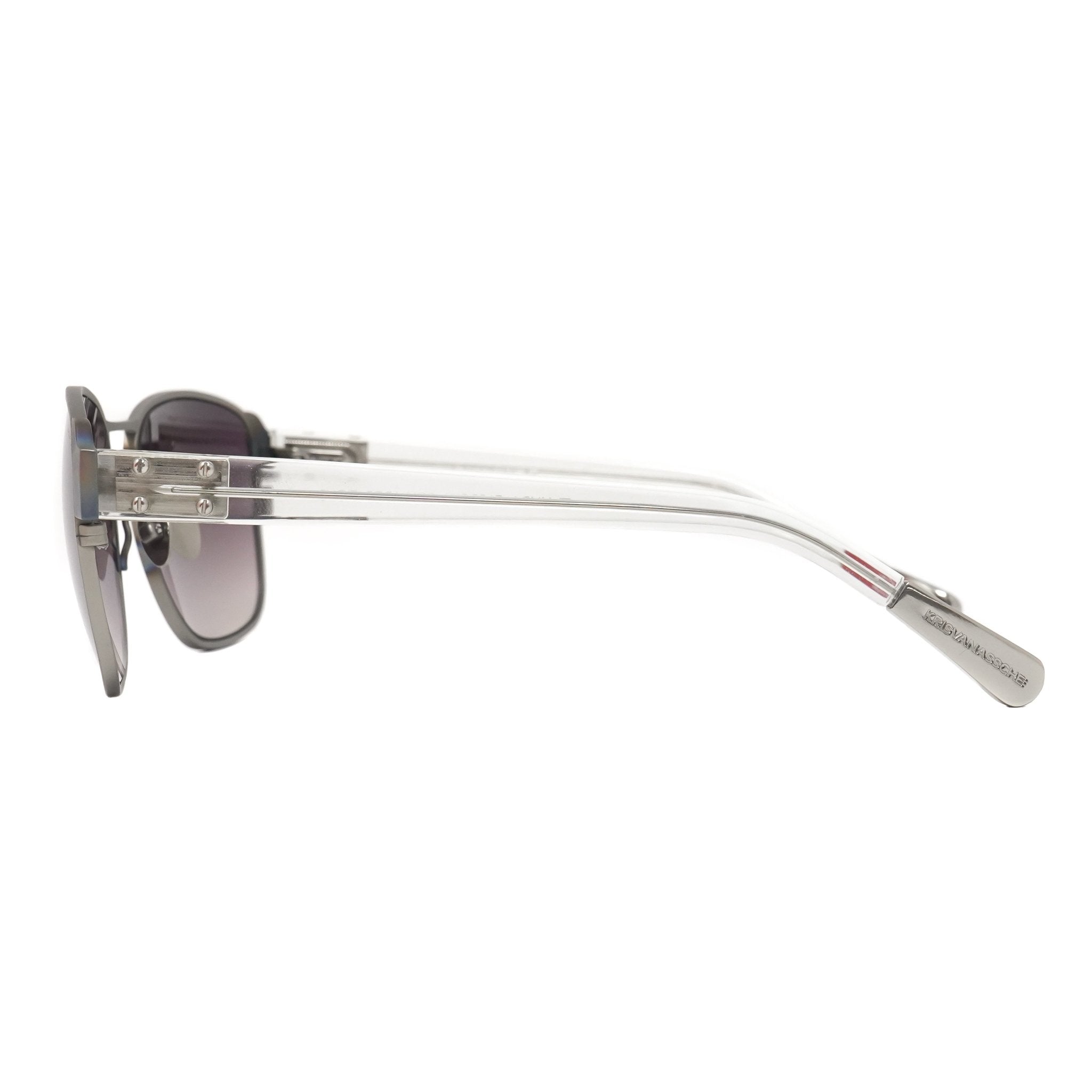 Kris Van Assche Sunglasses D-Frame Iridescent Silver and Purple-GR8 Sunglasses