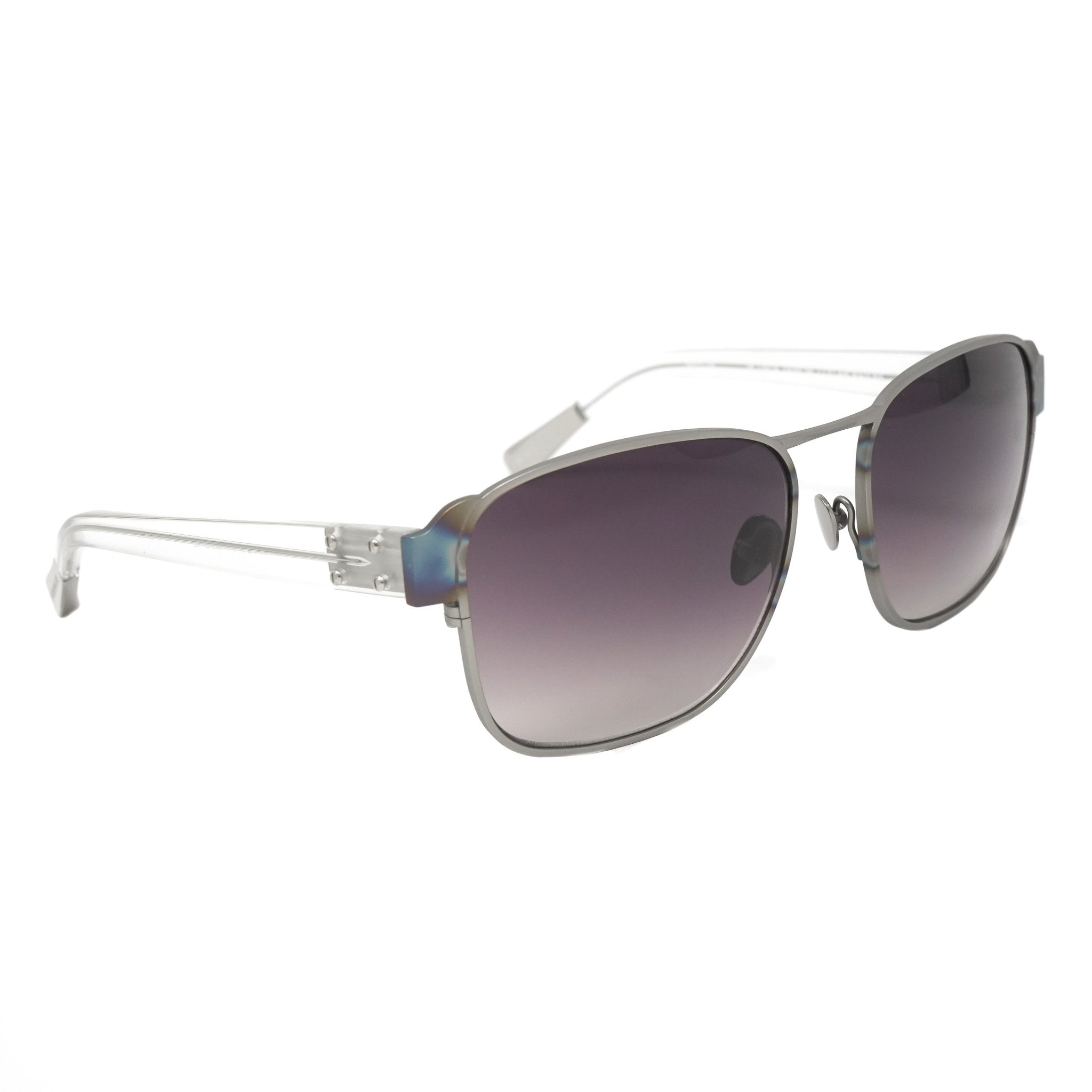 Kris Van Assche Sunglasses D-Frame Iridescent Silver and Purple-GR8 Sunglasses