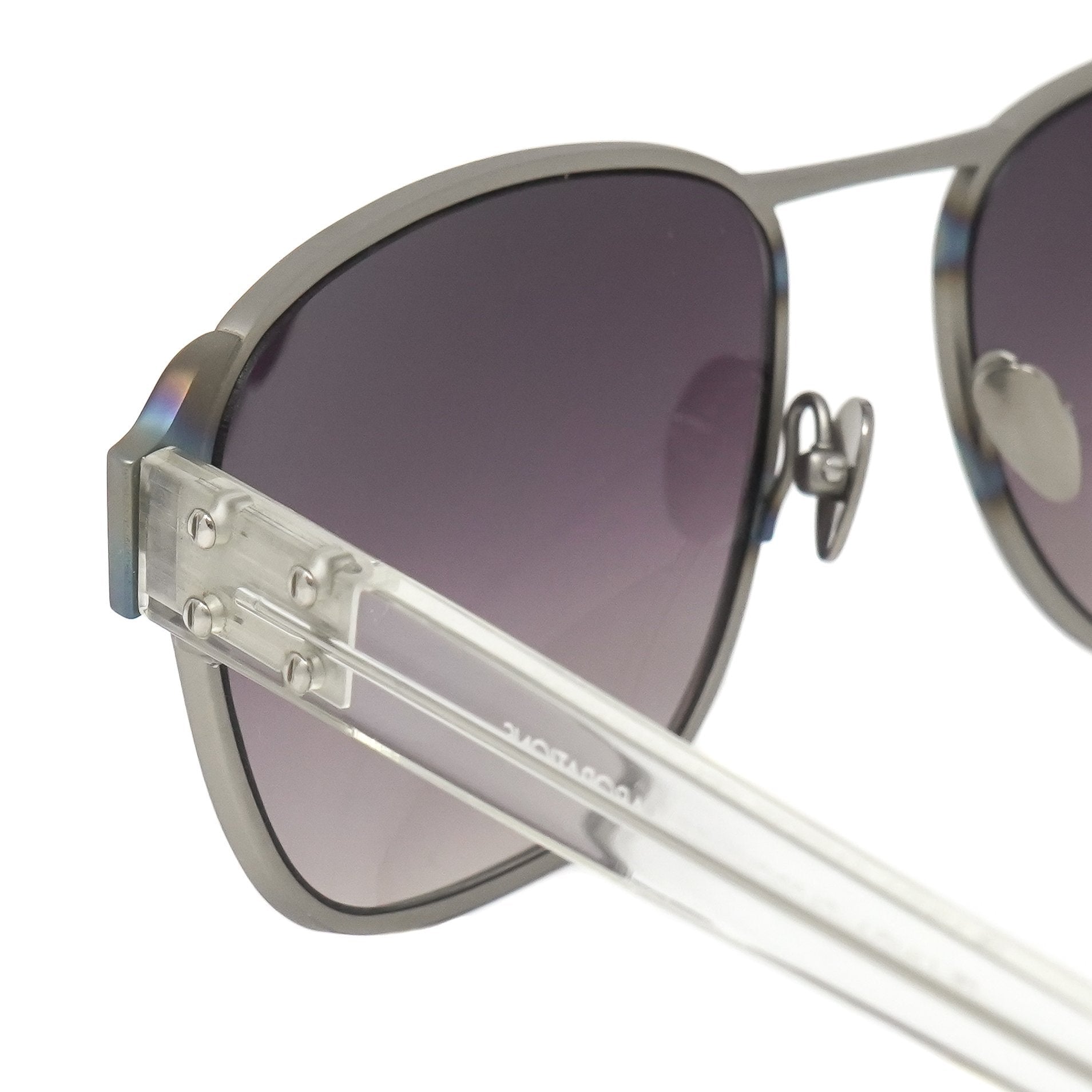 Kris Van Assche Sunglasses D-Frame Iridescent Silver and Purple-GR8 Sunglasses