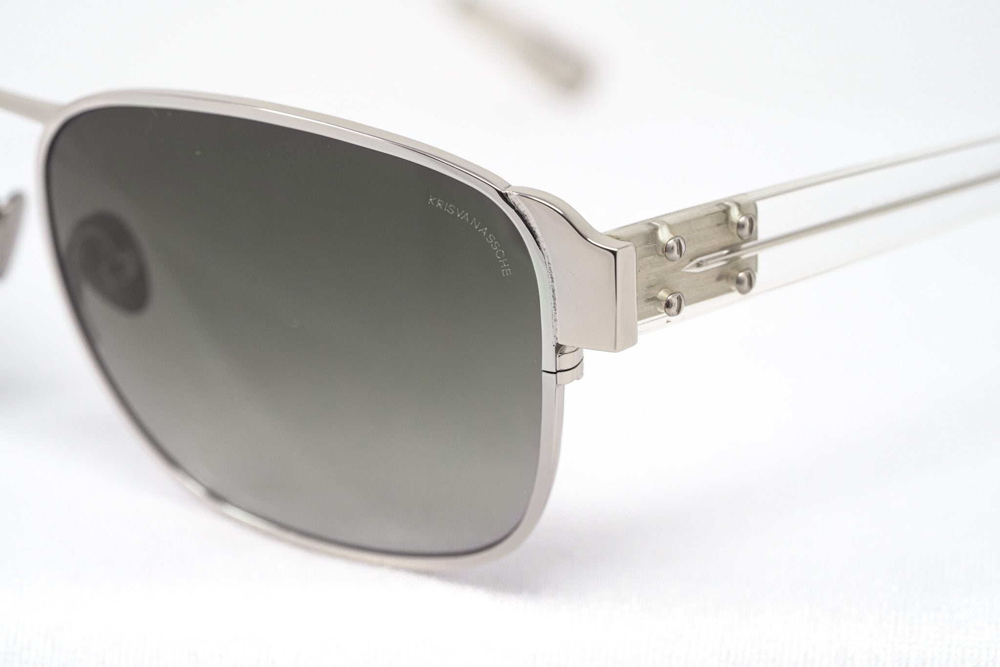 Kris Van Assche Sunglasses D-Frame Silver and Grey-GR8 Sunglasses