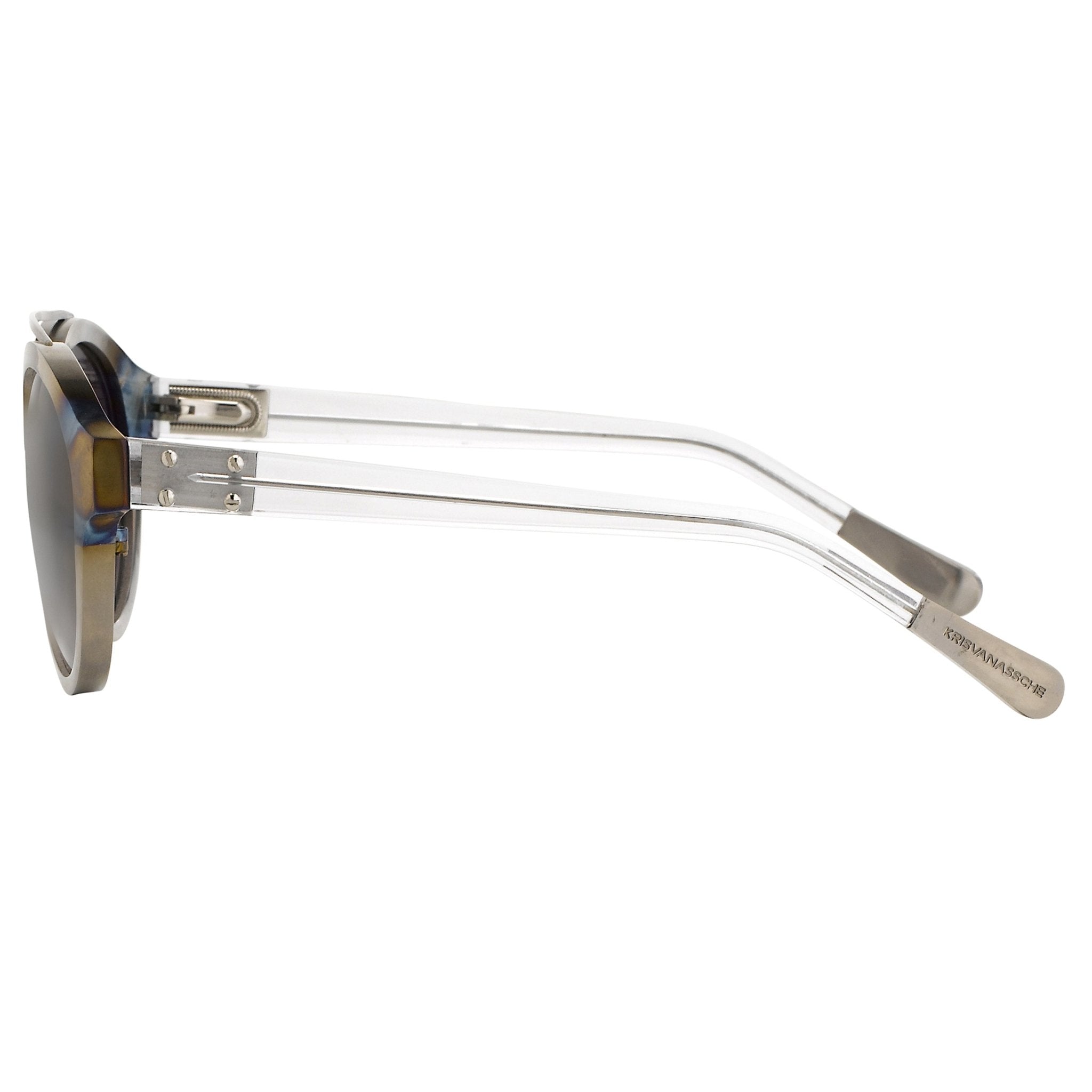 Kris Van Assche Sunglasses Round Burnt Silver and Grey-GR8 Sunglasses