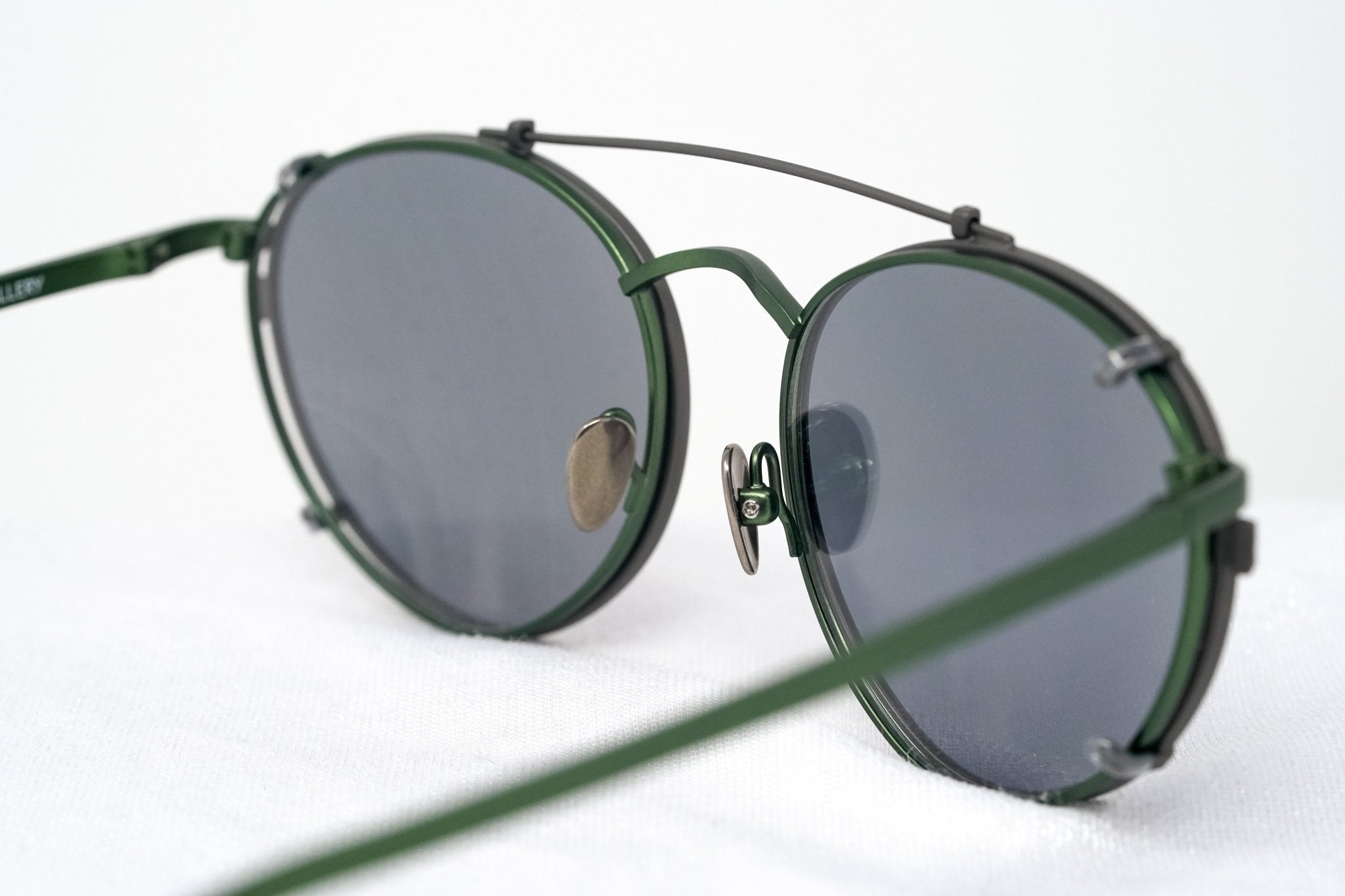 Kris Van Assche Sunglasses Round Green and Gunmetal Grey-GR8 Sunglasses