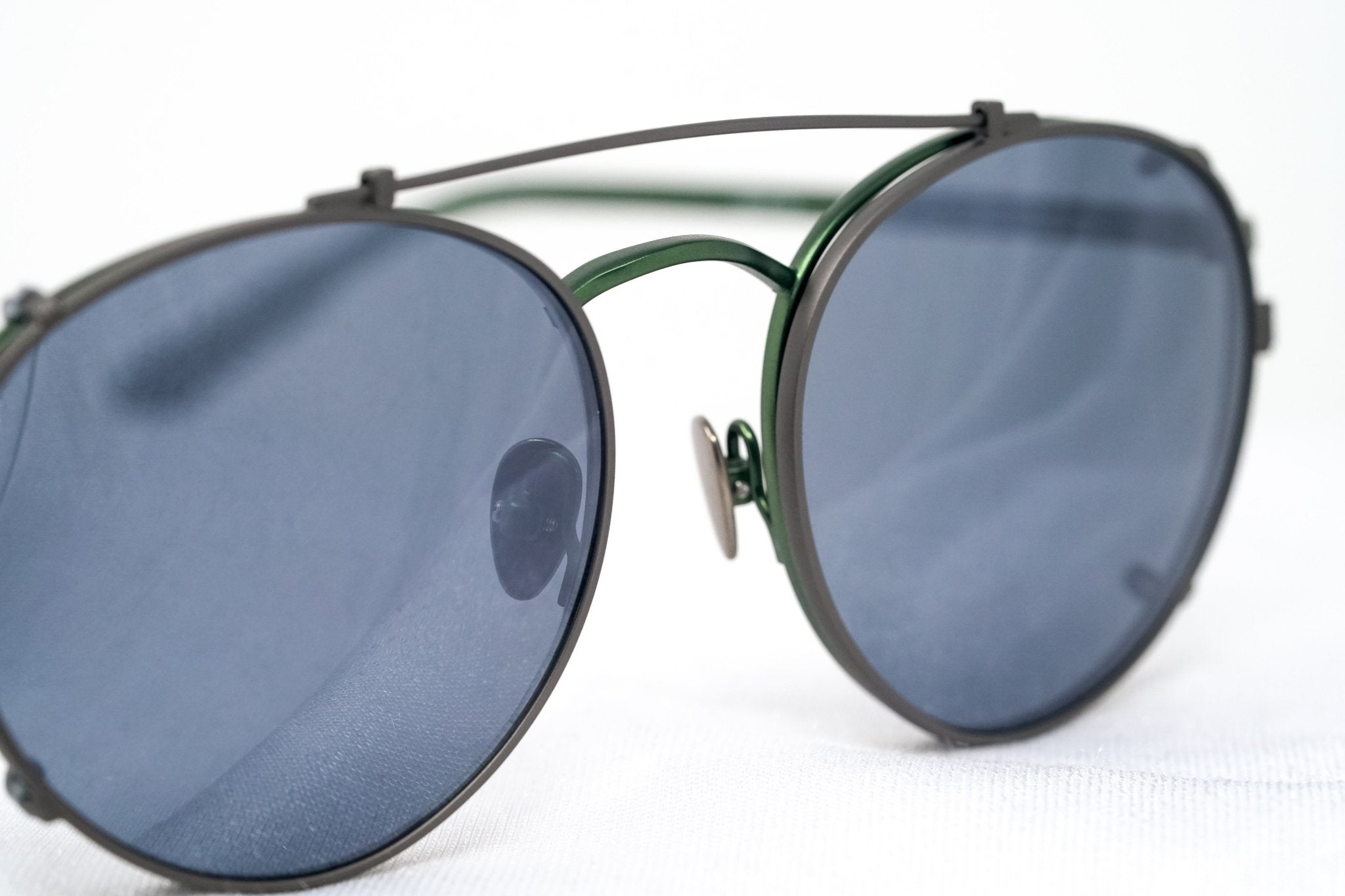 Kris Van Assche Sunglasses Round Green and Gunmetal Grey-GR8 Sunglasses