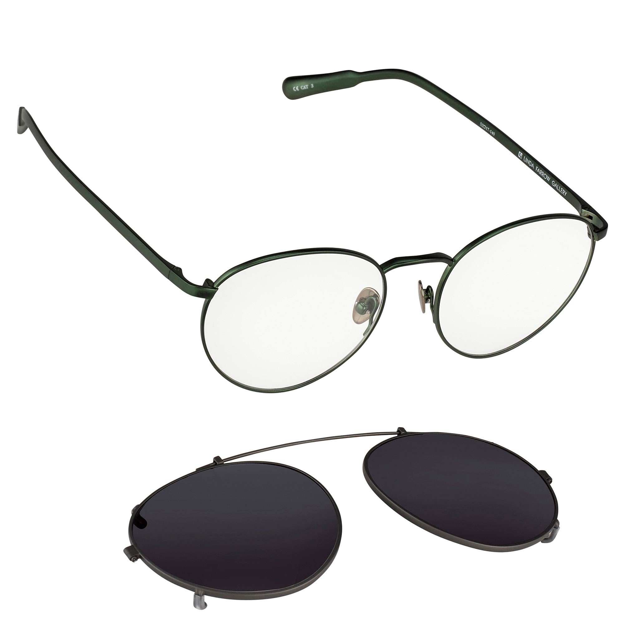 Kris Van Assche Sunglasses Round Green and Gunmetal Grey-GR8 Sunglasses