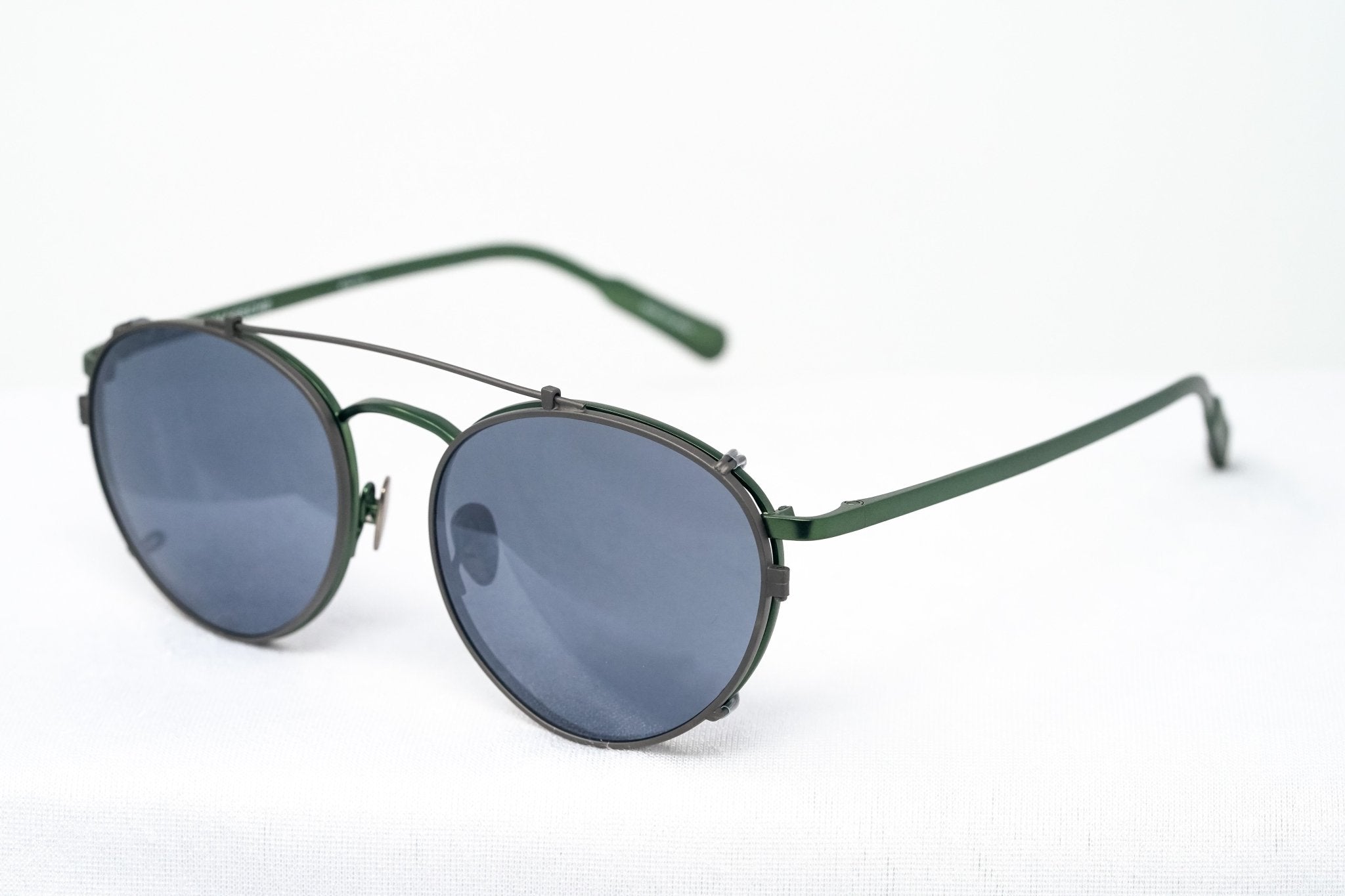 Kris Van Assche Sunglasses Round Green and Gunmetal Grey-GR8 Sunglasses